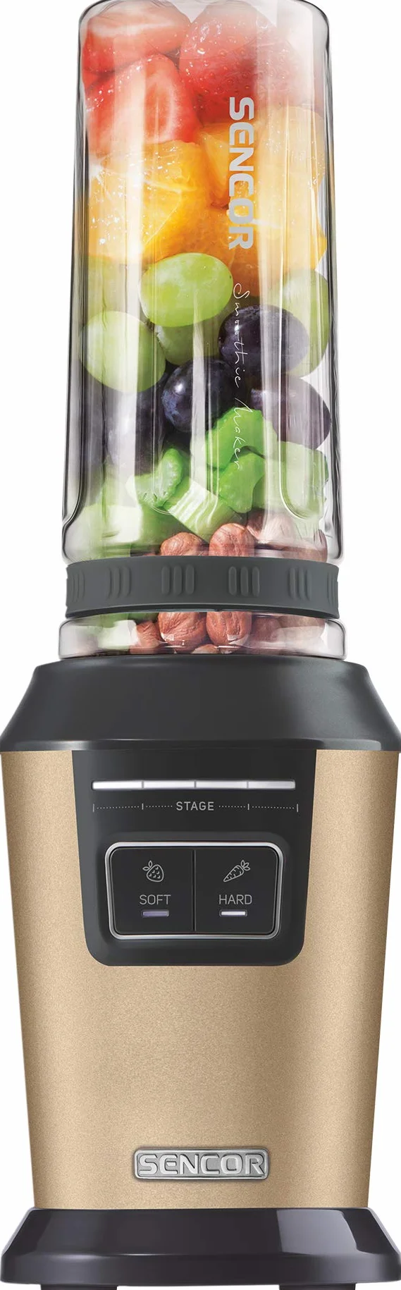 SENCOR SBL 7077CH - Batidora de vaso para smoothies (con 2 botellas deportivas, sin BPA)