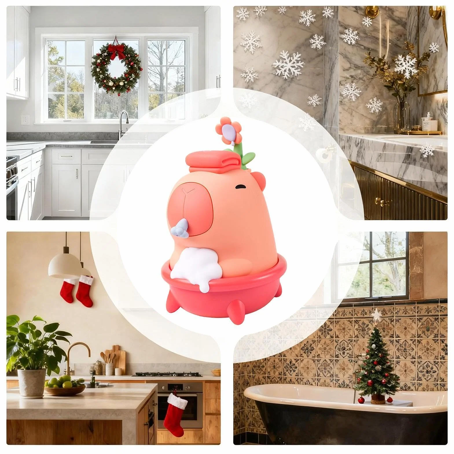 Dispensador Automático De Jabón para Manos Capibara con 3 Niveles de Espuma | Dispensador De Jabón Para Baño Sin Contacto para Cocina Baño Dormitorio Hogar Encimera Ducha Gel Champú