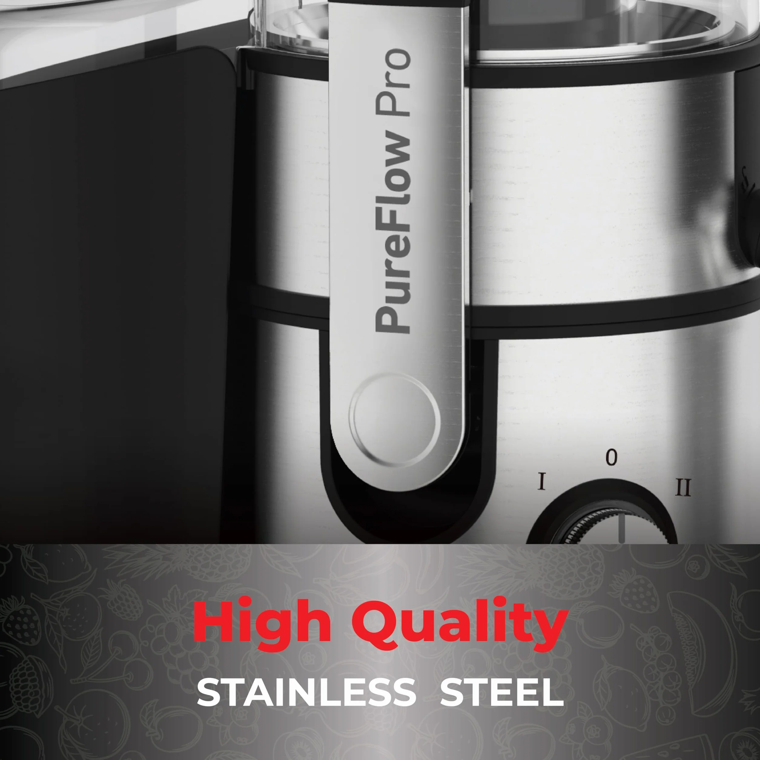 Muller Kitchen MK-6075 Licuadora INOX 2 velocidades Tubo de alimentación extra grande