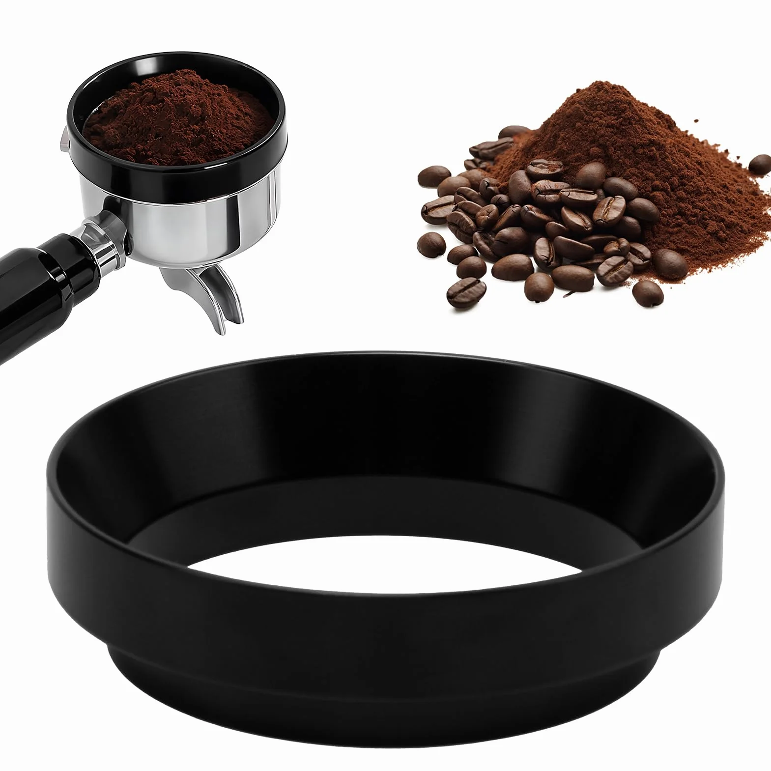 Coffee Dosing Ring 58mm 2 en 1: Dosificación y Nivelación