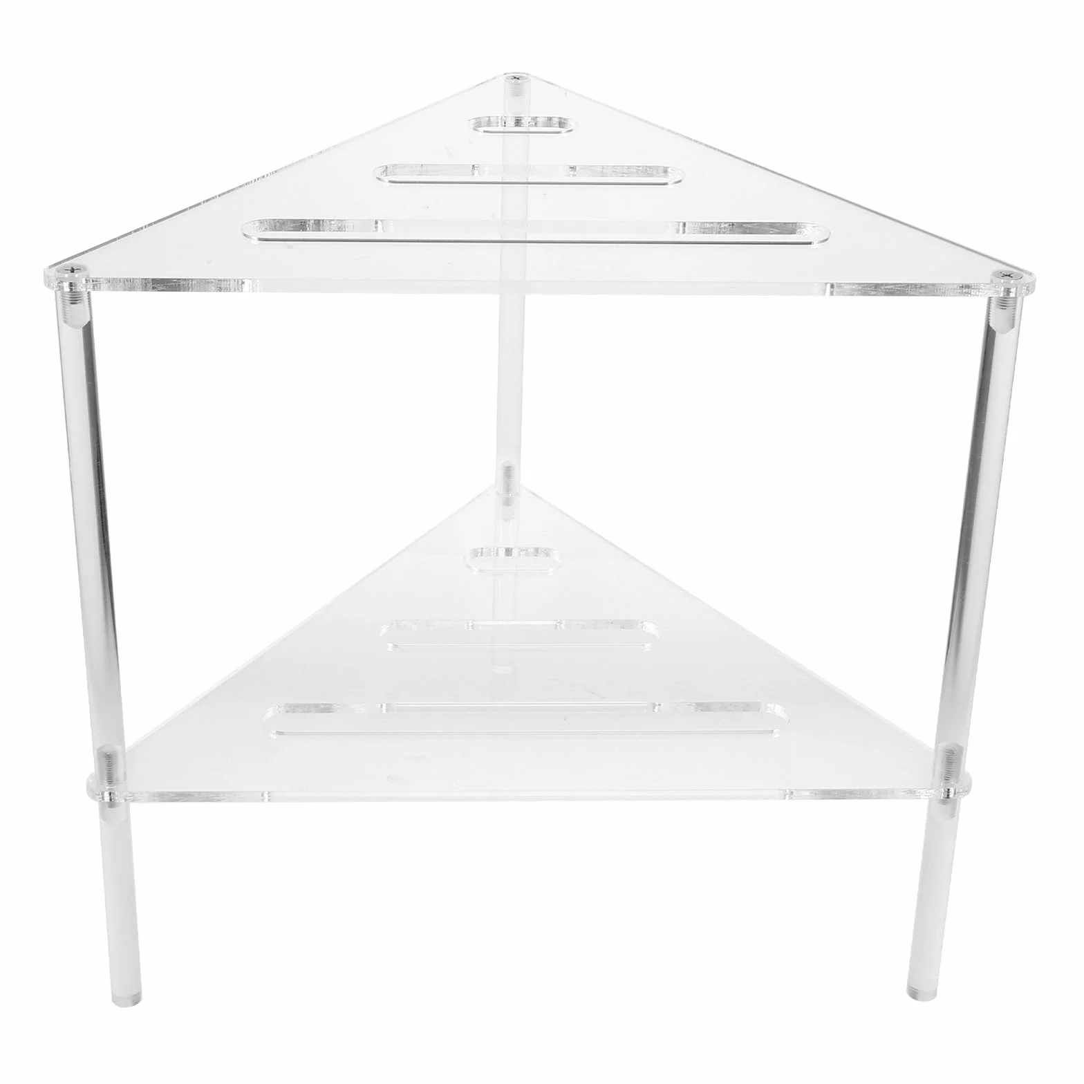 Organizador de Ducha Triangular de Acrílico Moderno y Fácil de Limpiar Diseño que Previene Acumulación de Agua, Estante de Pared para Baño y Almacenamiento en Esquina
