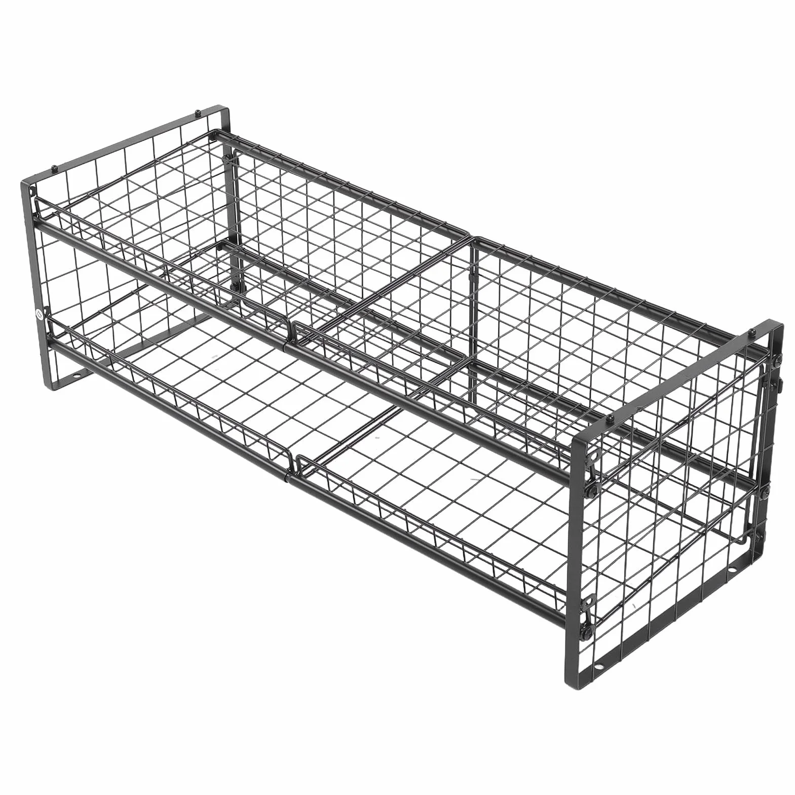 Kikumi Organizador de Latas Apilable de 2 Niveles, Estante de Almacenamiento de Latas Ajustable de Acero Al Carbono con Capacidad para 64, con Diseño de Estante Inclinado para