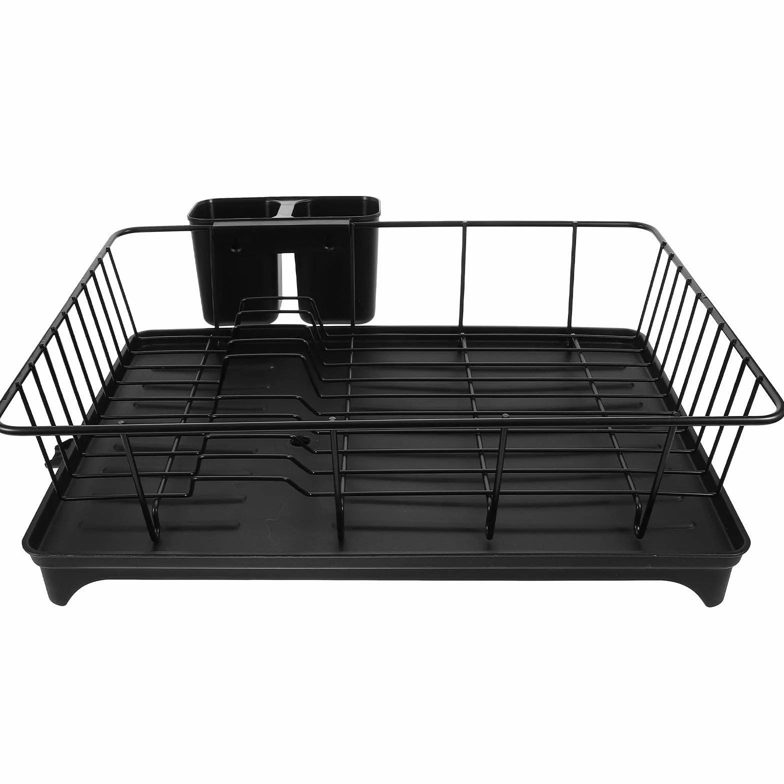 GALPADA Escurridor para Fregadero de Cocina de Gran Capacidad en Color Negro Rejilla para Secar Platos y Soporte para Cubiertos Resistente y Duradero