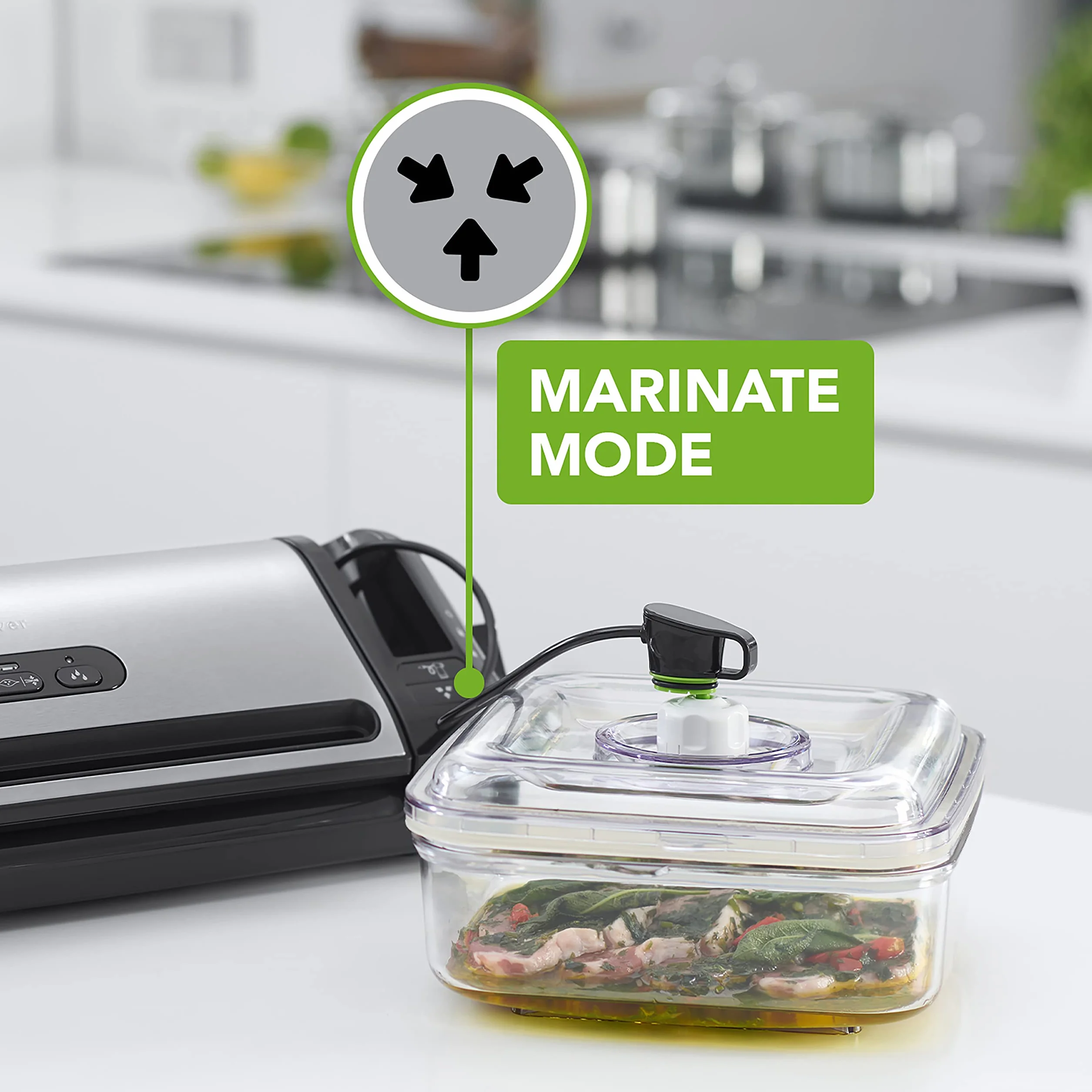 FoodSaver Envasadora al Vacío con un Cutter Incorporado, Funciones «solo sellado», «húmedo/seco» y «marinar», incluye Rollos/Bolsas [FFS017X]