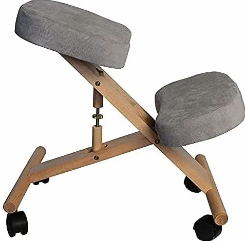 Silla ergonómica profesional para arrodillarse, corrección ortopédica para dolores de espalda, dolor de cuello, altura ajustable, buena postura, cojines cómodos para el hogar y la oficina