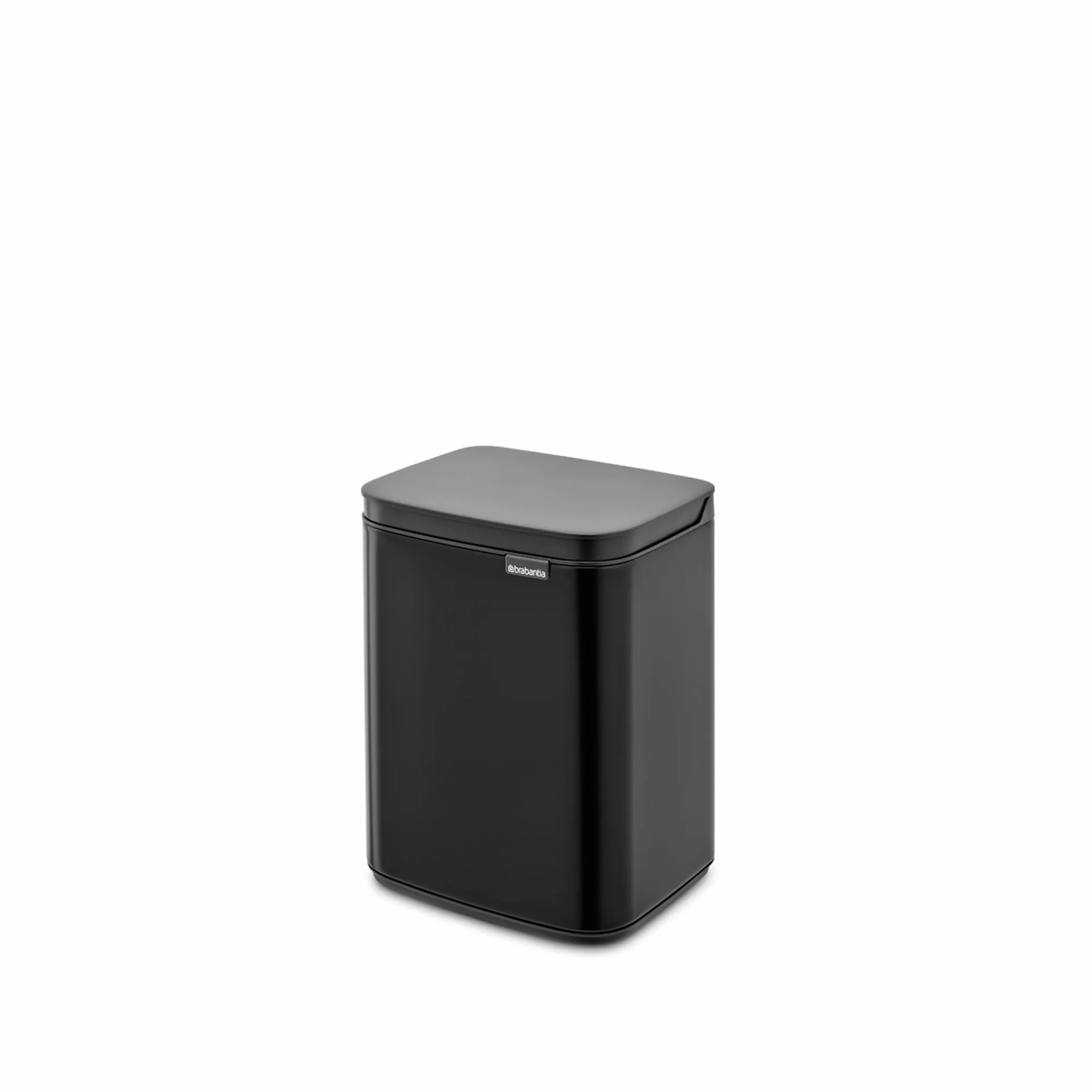 Brabantia Cubo de basura Bo 4 L Negro Mate Tapa apertura fácil cierre suave Montaje en pared