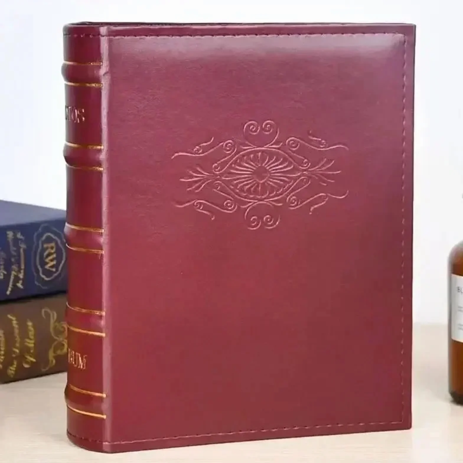 Álbum de Fotos Álbum de fotos bolsillo 6 pulgadas, 4 x, 4R, con cubierta PU, estuche for guardar, regalo soldadura, libro autógrafos, carpeta tarjetas(Color-02)