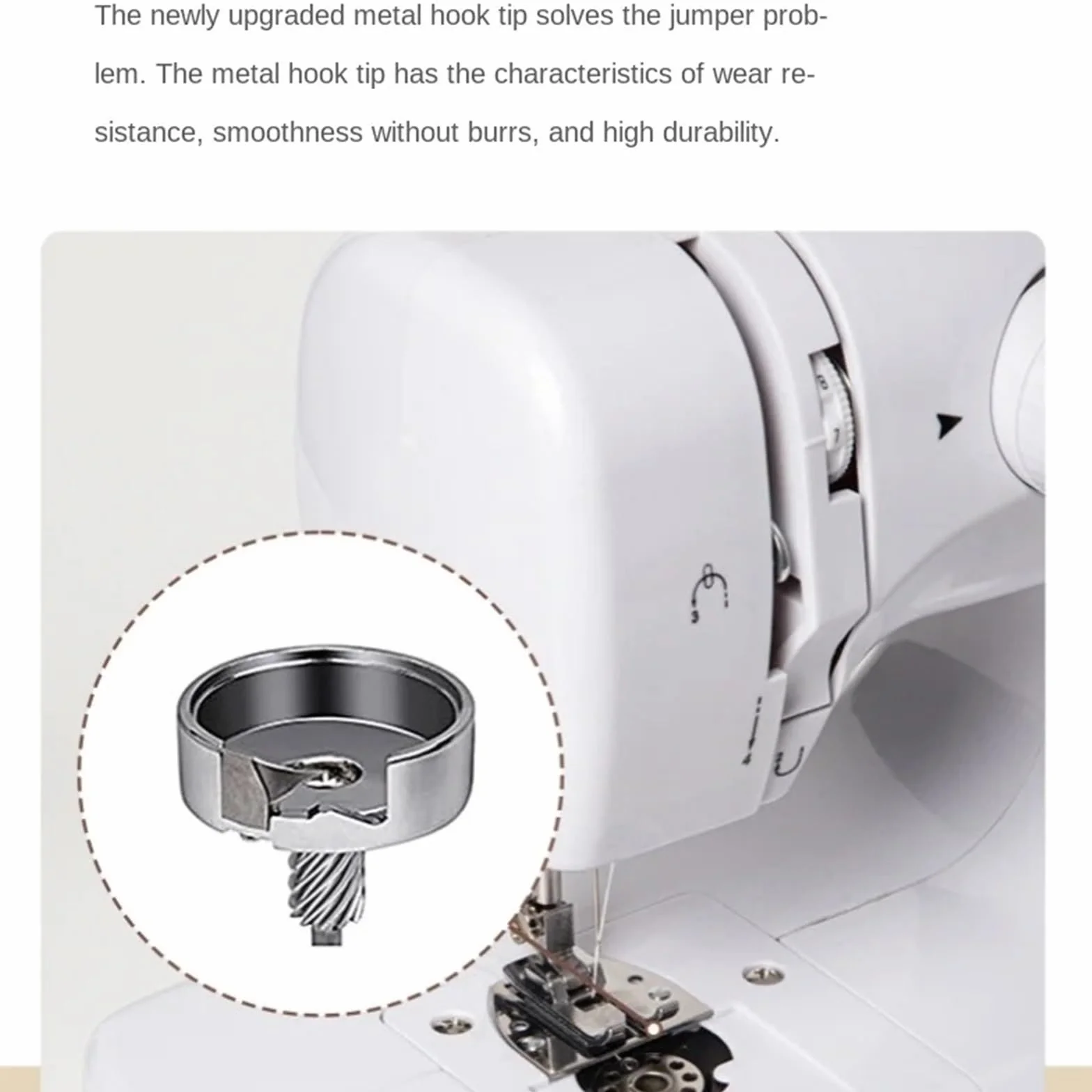 Máquina de Coser, Máquina de coser eléctrica de doble hilo con longitud de puntada ajustable y pedal: puede coser telas gruesas como mezclilla y cuero
