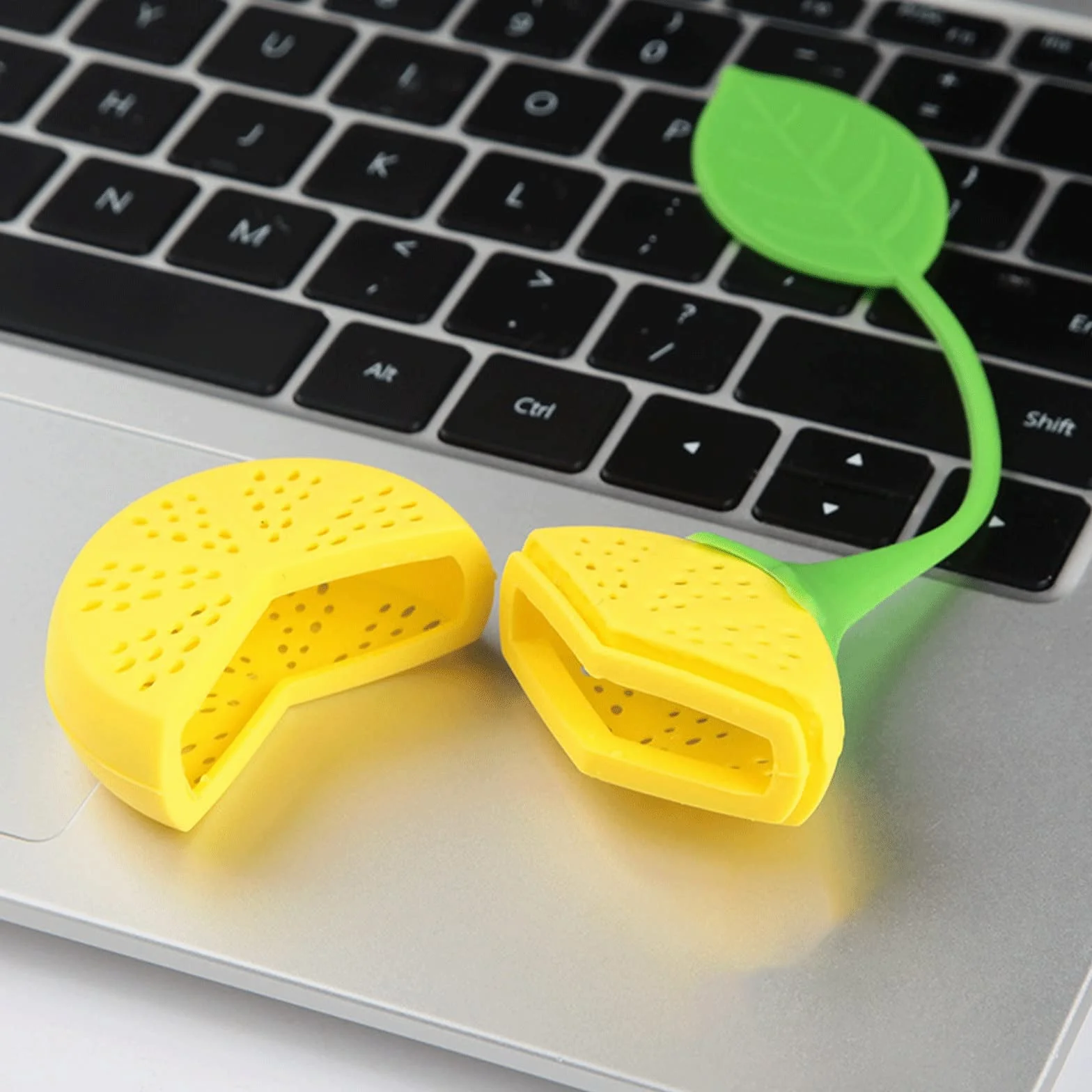Colador de té de silicona con fugas de té de limón, bolsa de té, suministros de cocina, fabricante de té perezoso, filtro de té personalizado