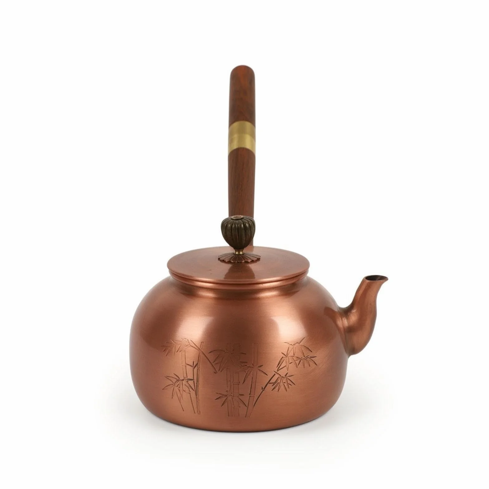 Tetera Cobre Tetera con Mango Hervidor para Aficionados Al Té, Fu Zhu 06C