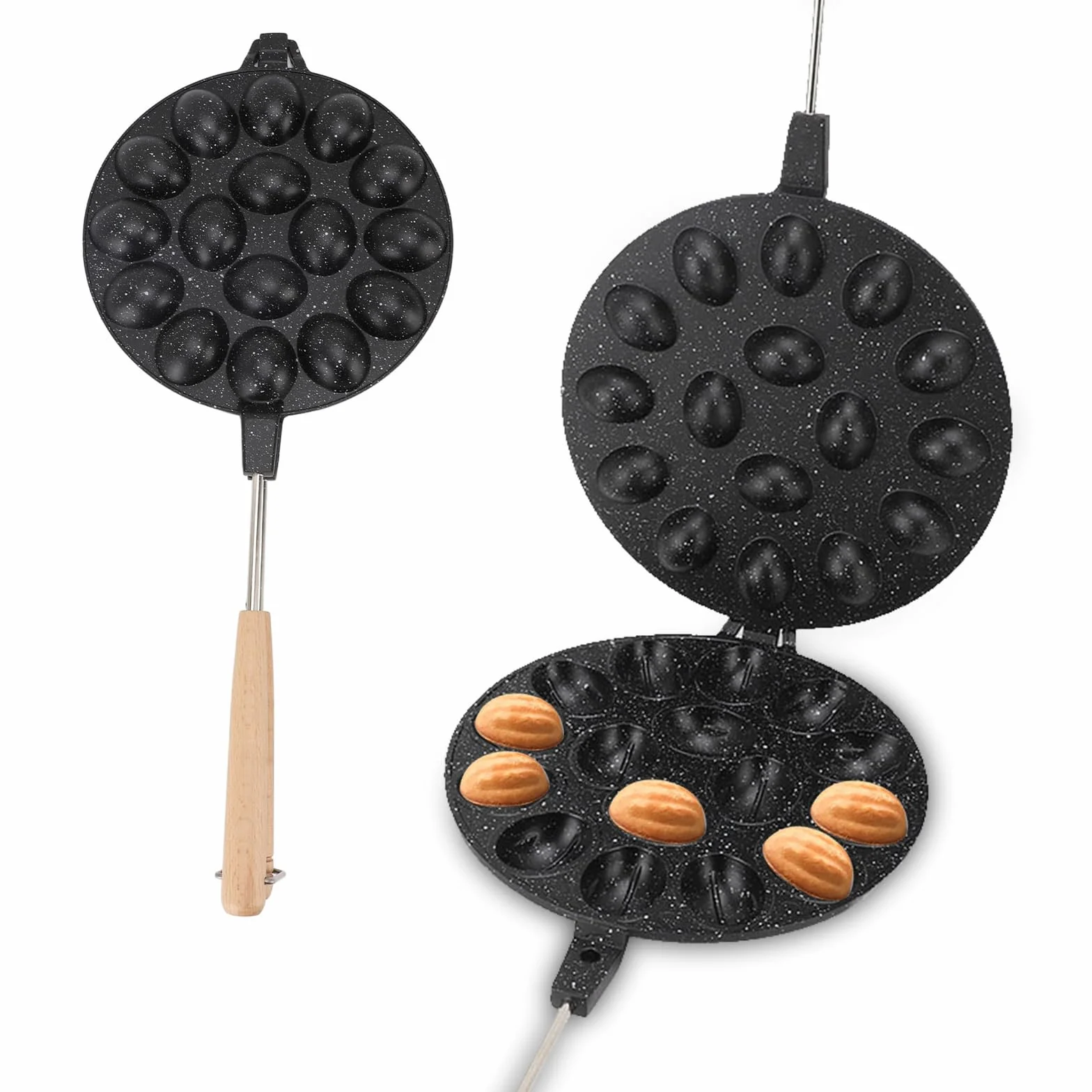 Fabricante de Galletas de Nogal 16 Molduras de Nueces, Fabricante de Oreshki, Galleta de Nogal, орешница Fabricante de Oreshki Ruso, Fabricante de Galletas de Nogal Oreshek Nutty