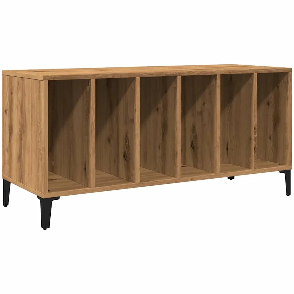vidaXL Mueble para Discos Madera ingeniería Roble Artisan 100x38x48 cm, Armario de almacenaje de Discos, Mueble para Discos de Vinilo, aparador