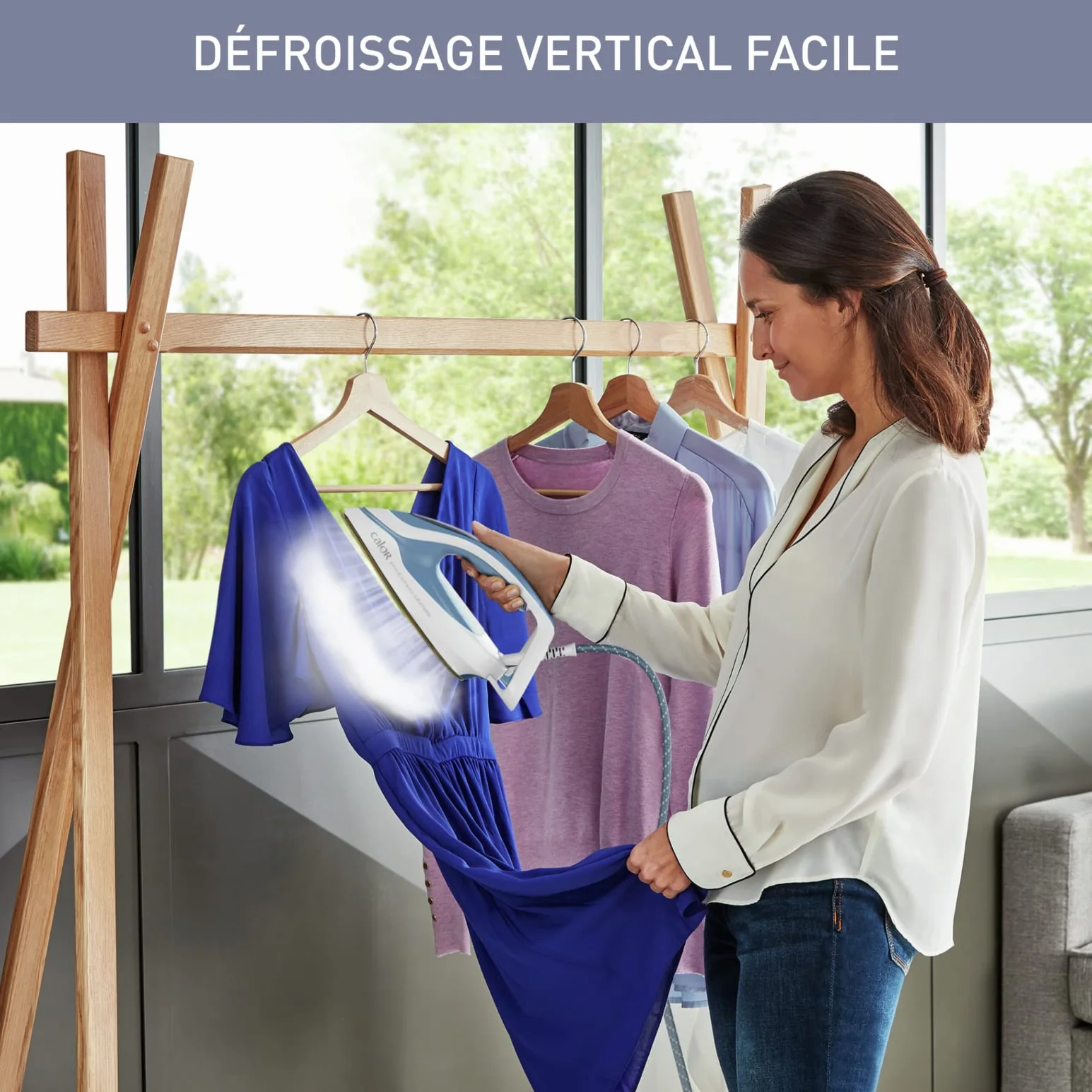 Calor Pro Express Ultimate Centrale Vapor, Presión 7,6 bars, Vapor 155 g/min, Pressing 580 g/min, Tecnología sin ajustes, Desprensado vertical, Fabricado en Francia GV9710C0