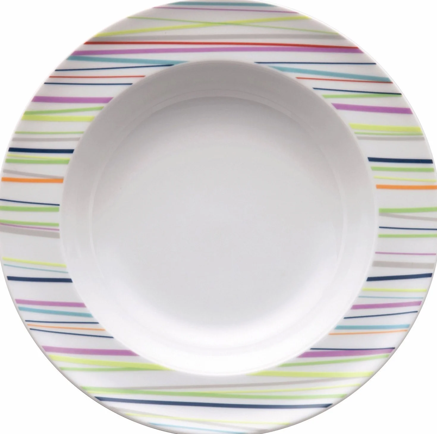 Thomas 10850-408715-10323 Sunny Day - Juego de platos hondos (12 unidades, 23 cm), diseño de rayas