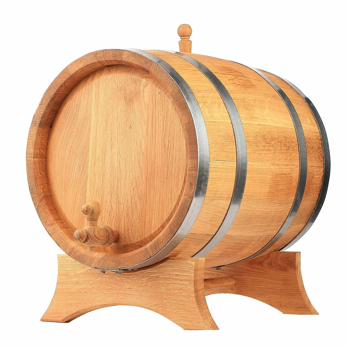MB Manufaktura Barril de Madera Natural Roble para Whisky, Vino, Licor (pequeño y grande 5 litros)