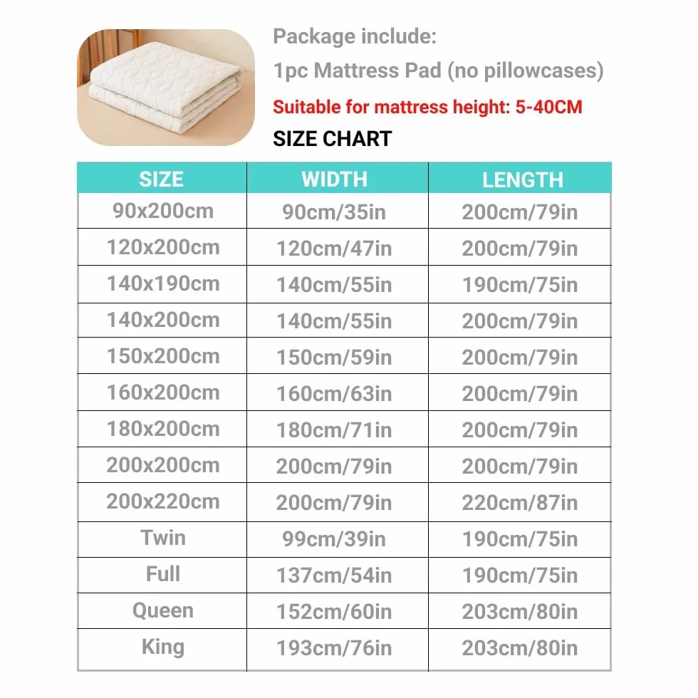 Protector Impermeable Colchon, Cubre Colchon Protector de colchón impermeable - Funda de colchón transpirable y silenciosa con 4 correas elásticas en las esquinas. Se adapta a hasta 40 cm de profundid