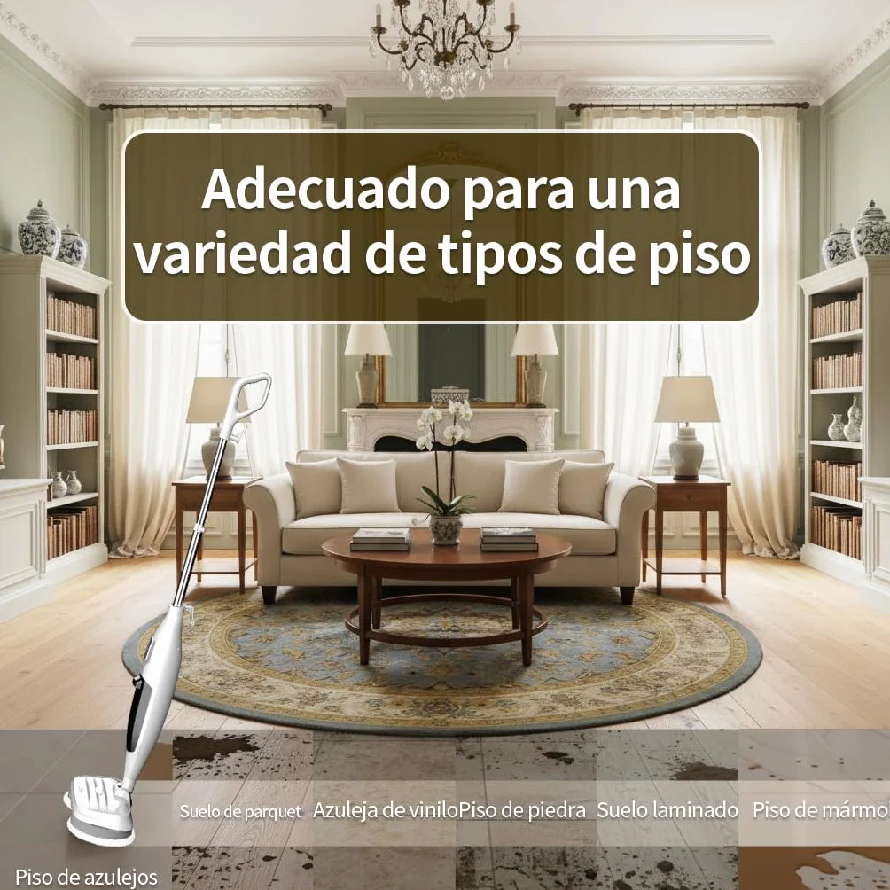 Escoba de Vapor,Escoba de Vapor para Suelos Duros, Limpieza Profunda, Limpiador de Vapor portátil multifunción, 13 Accesorios para Suelos de Madera, Laminado, Vinilo, baldosas