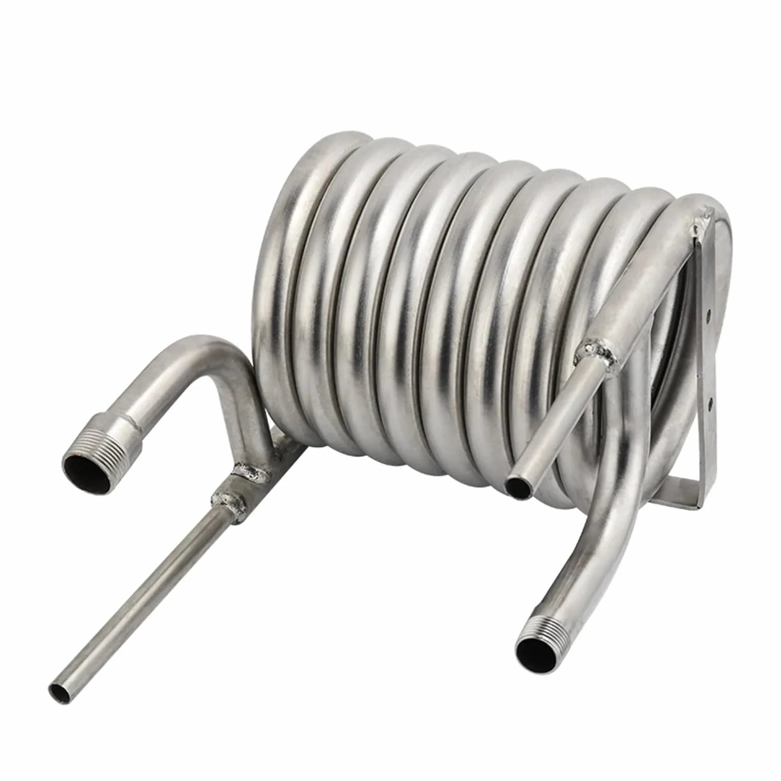 Enfriador de Mosto de contraflujo de Acero Inoxidable con intercambiador de Calor y serpentín de enfriamiento, Equipo de elaboración de Cerveza casera. Amplia Gama de Aplicaciones