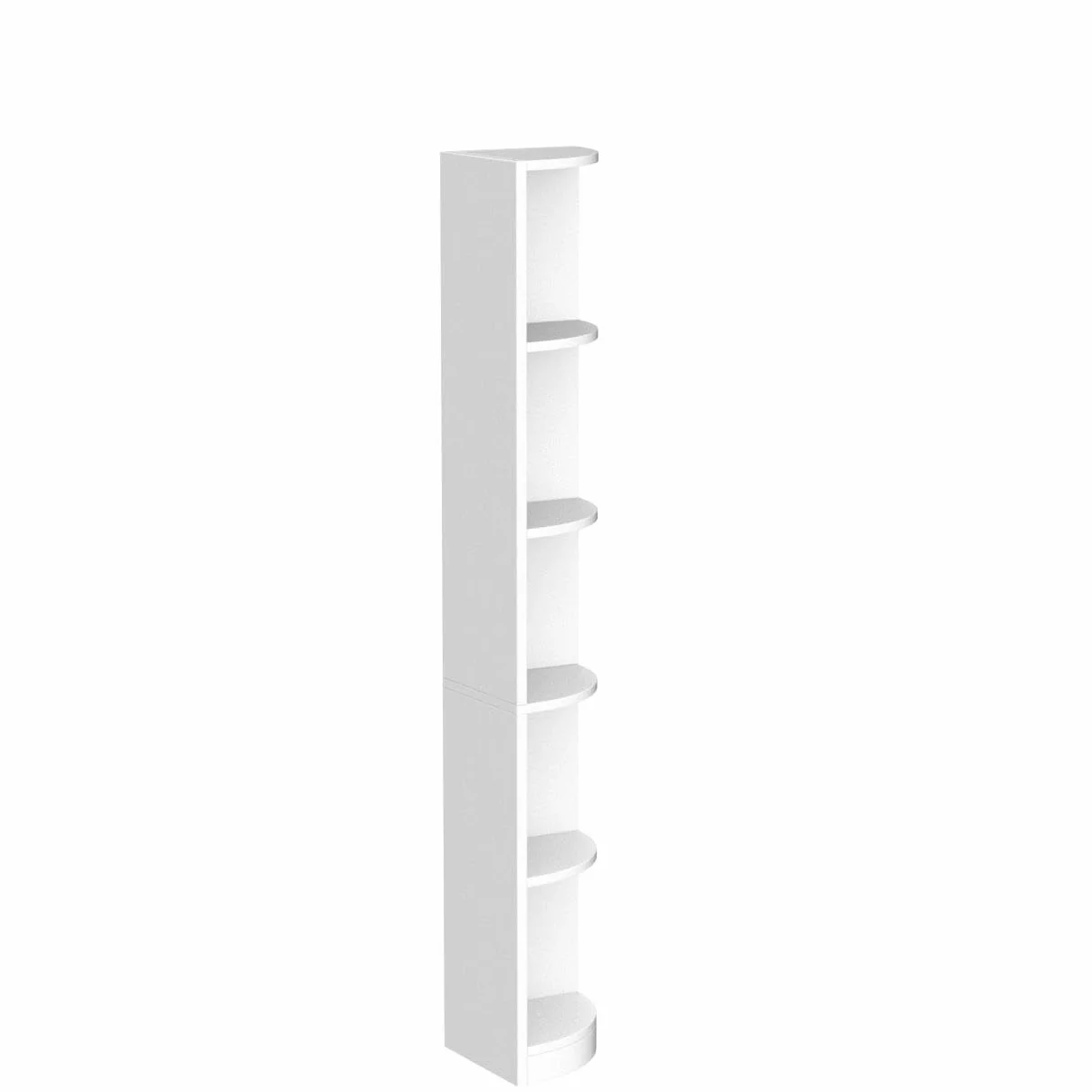 YITAHOME Estante de esquina de 5 niveles, estantería de esquina moderna de 70 pulgadas de alto, estantería de esquina de 5 estantes y estanterías, oficina en casa, color blanco