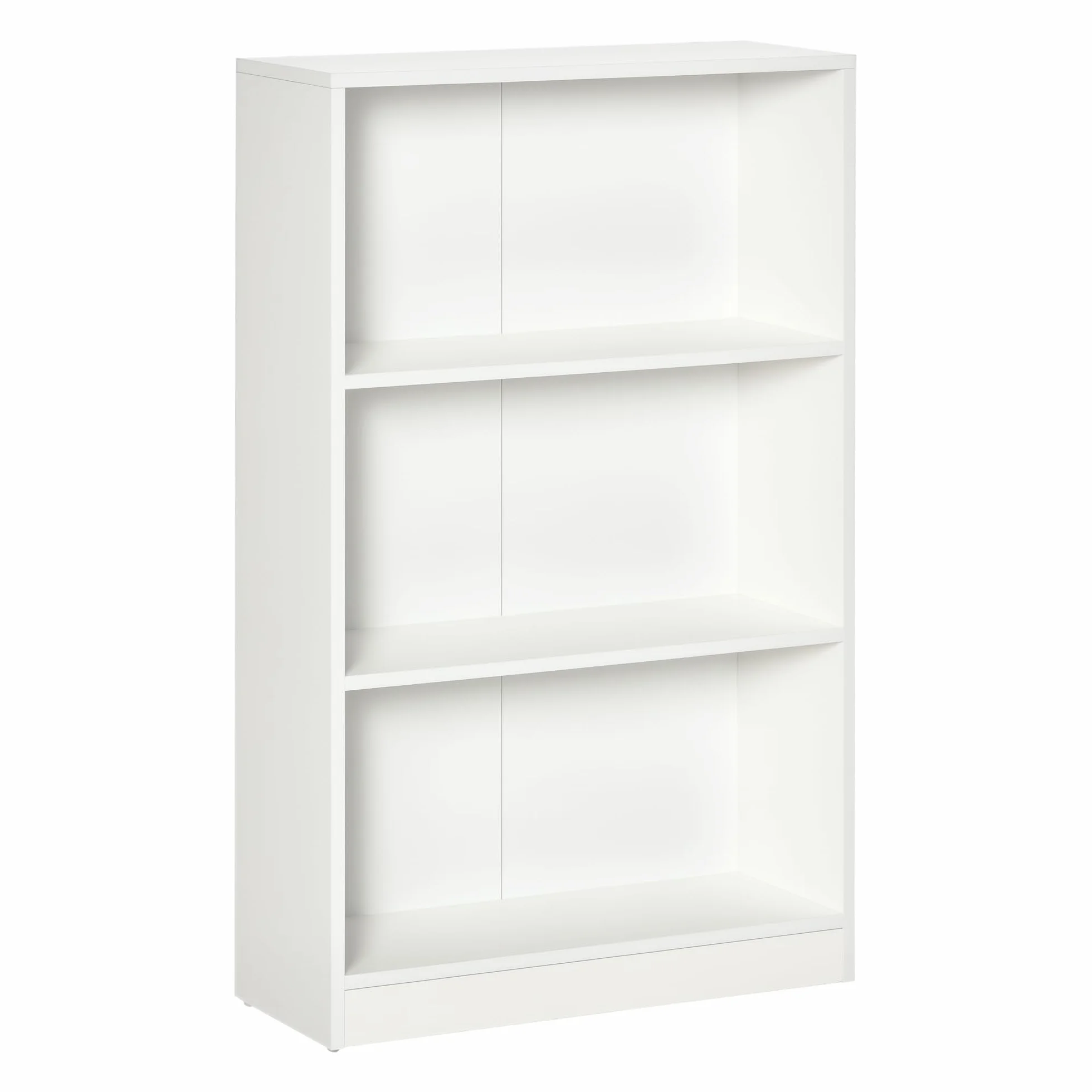 HOMCOM Estantería Librería con 3 Compartimentos 62,2x24x102,4 cm Blanco | Almacenaje, Libros CDs Plantas, Salón Estudio Dormitorio