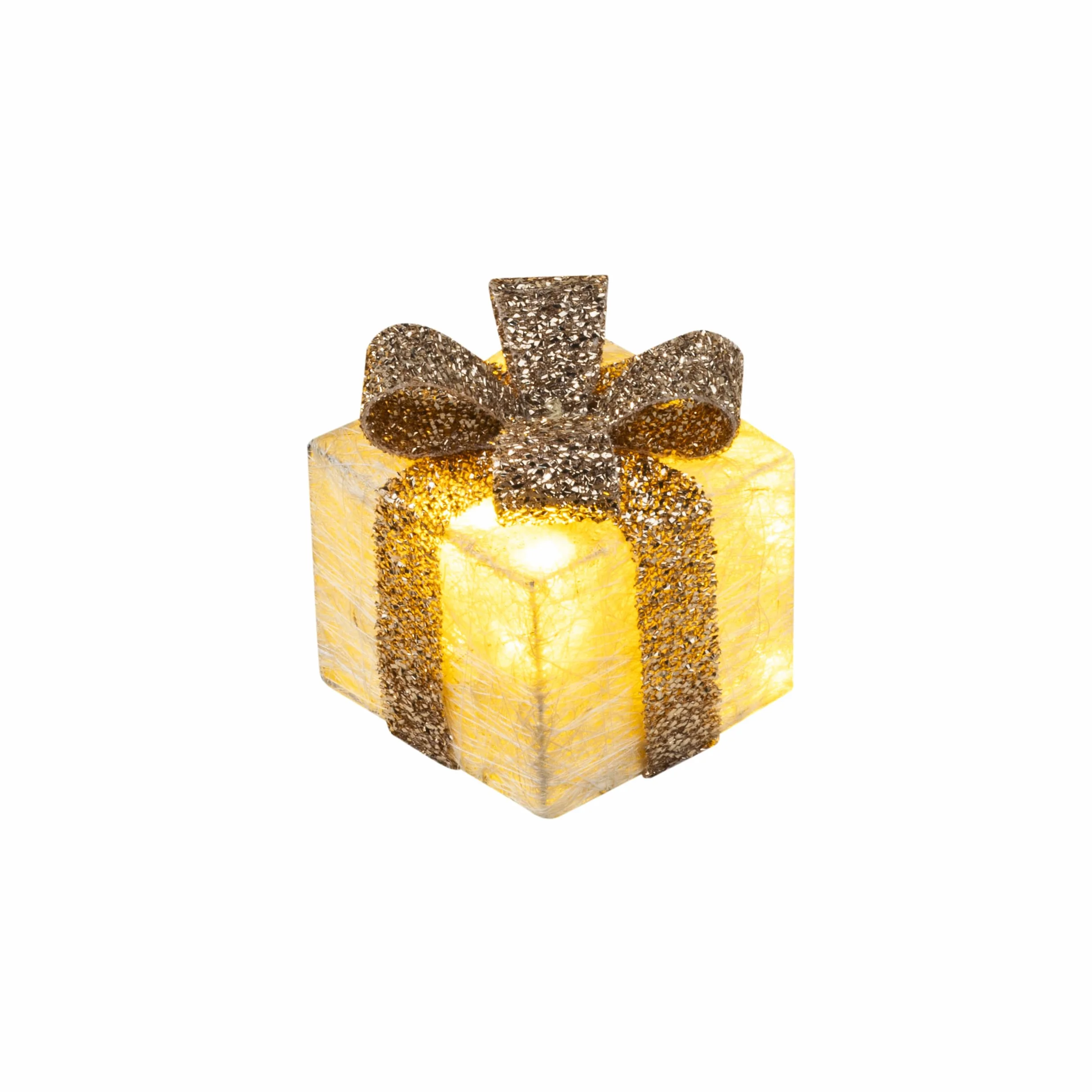¡Bambelaa! Cajas de Regalo Led Decoración con Luz - Set de 3 Incl. Función Temporizador - Decoración Navideña Decoración Navideña Iluminación (Oro)