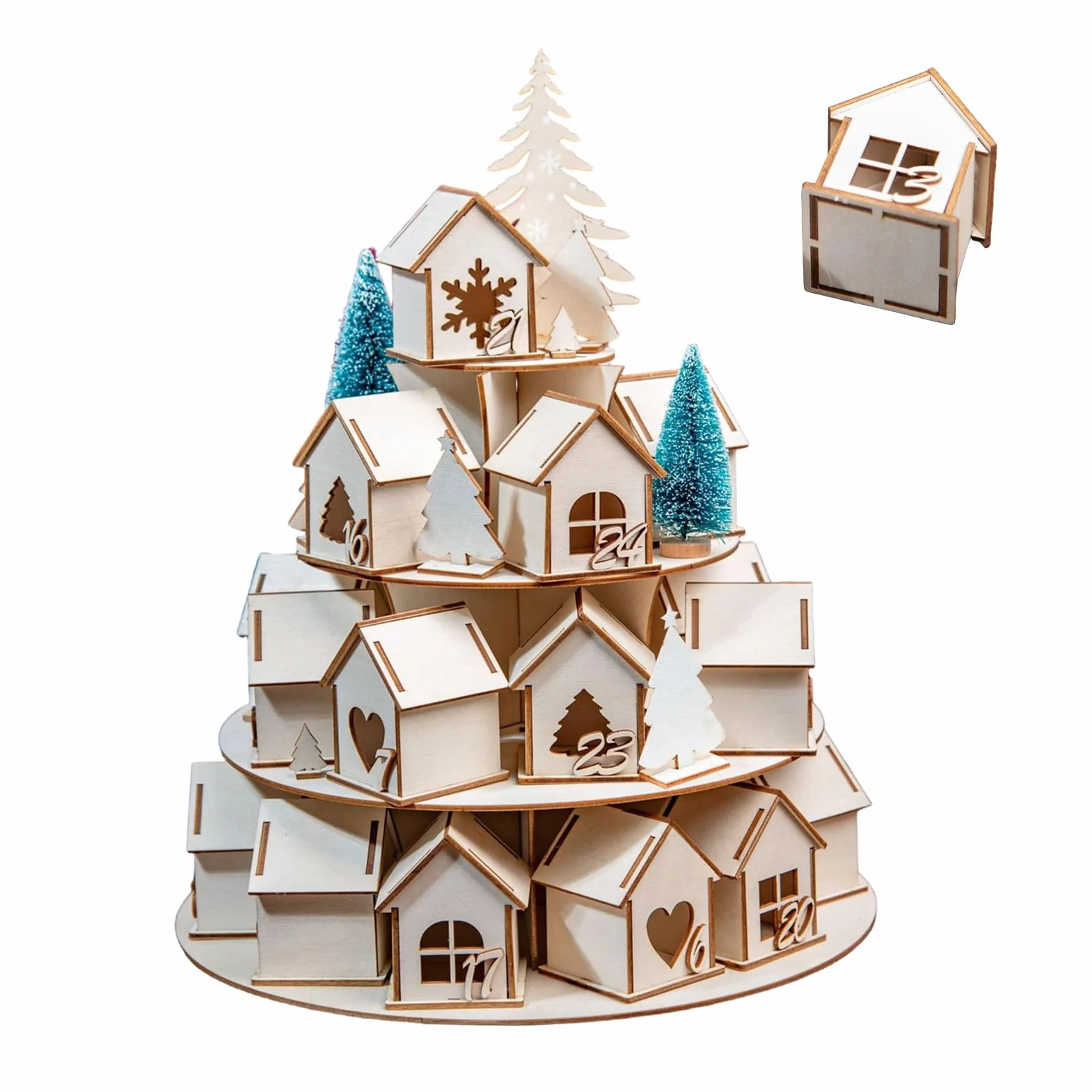 Casa De La Cuenta Atrás Para La Navidad Decoración De Adviento Para Las De | Casa De Números Para Cuenta Atrás De Navidad Para Niños, Familia, Niñas, Mujeres, Hombres, Amigos