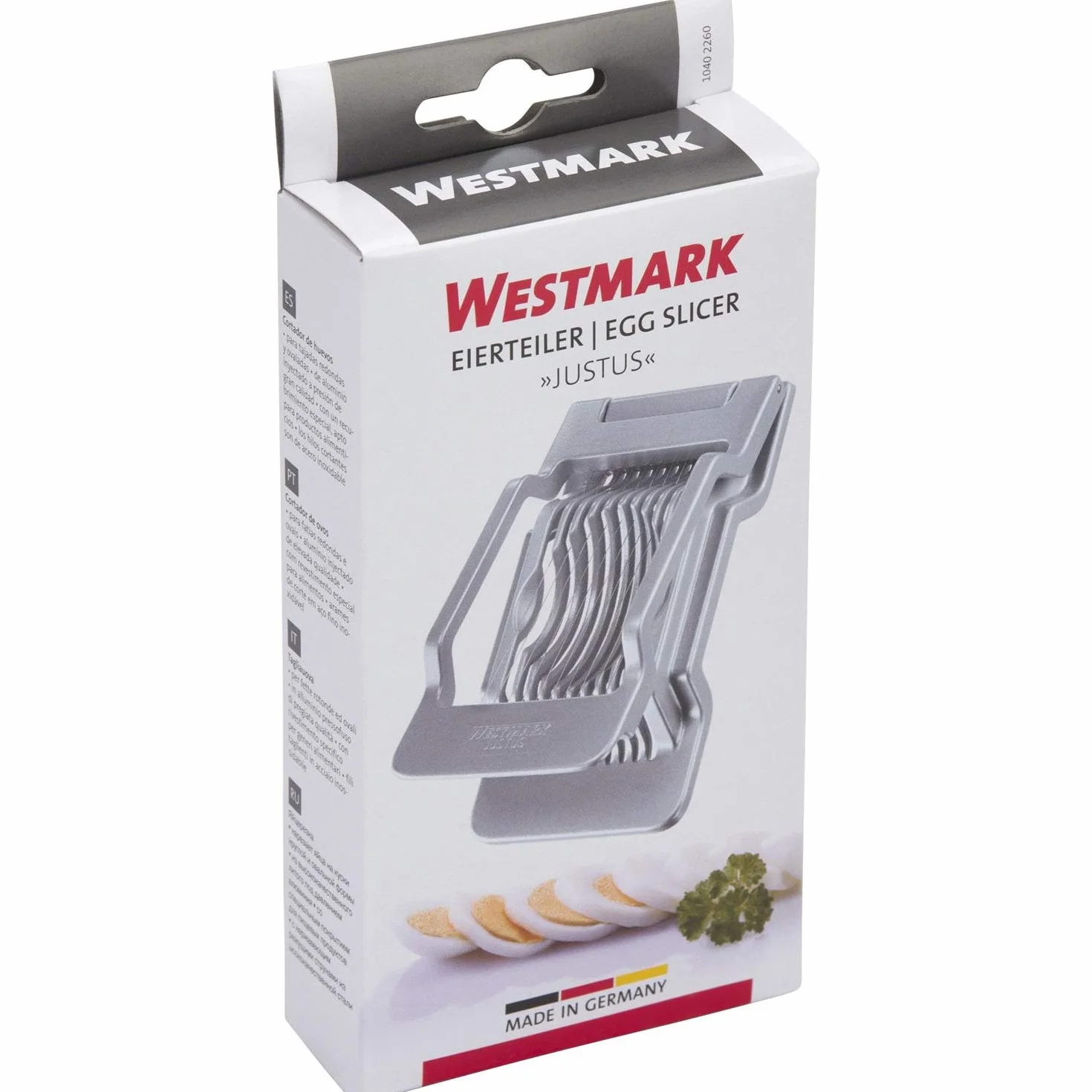Westmark Cortador de huevos de acero inoxidable, aluminio, gris