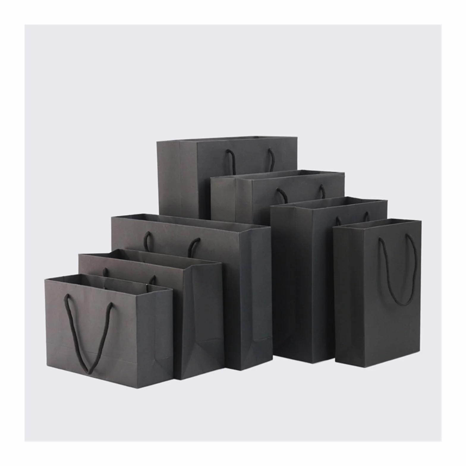 Bolsa Regalo 10/20/30 Bolsas De Regalo Negras. | For boda, cumpleaños, bautismo, fiesta, regalos, paquete, bolso, bolso(Black,H-21x7.5x14cm,20pcs)