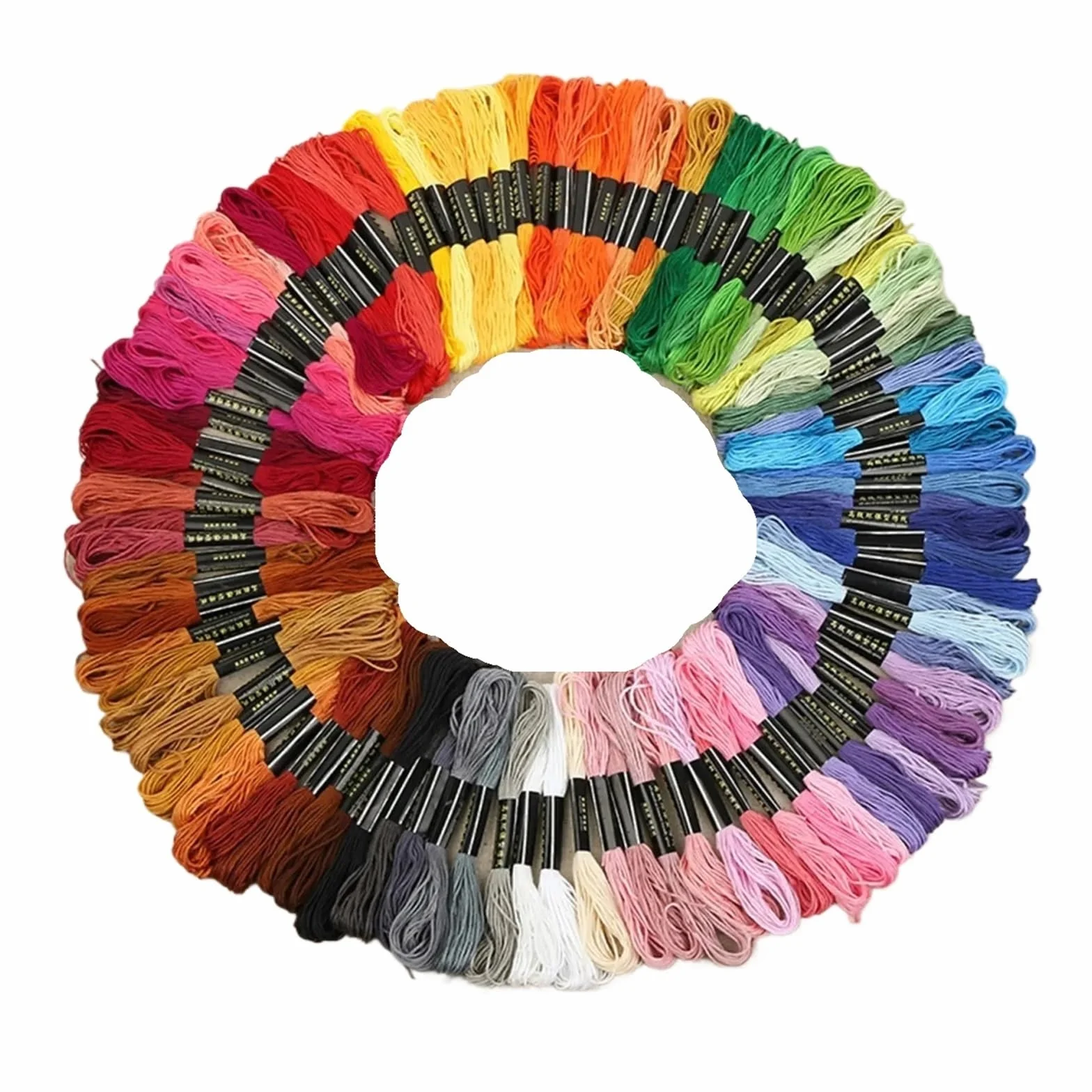 Hilos Punto de Cruz Hilo de rama bordado cruzado, juego hilo bordar multifuncional, pulsera colorido for herramienta enhebrado agujas, 100 colores