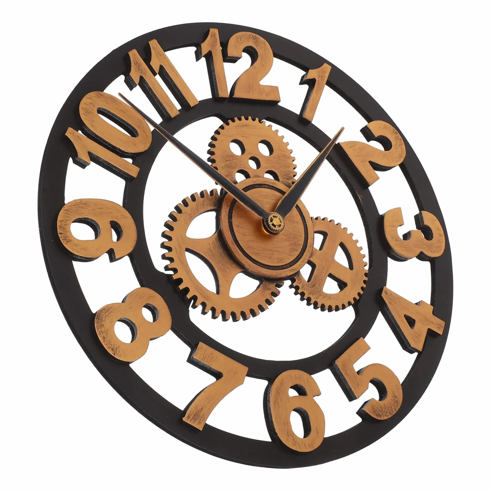 ULTECHNOVO Reloj para Madera Industrial Engranajes, Silencioso de Pared y Fácil de Limpiar, Adecuado Decoración del Hogar y Oficina