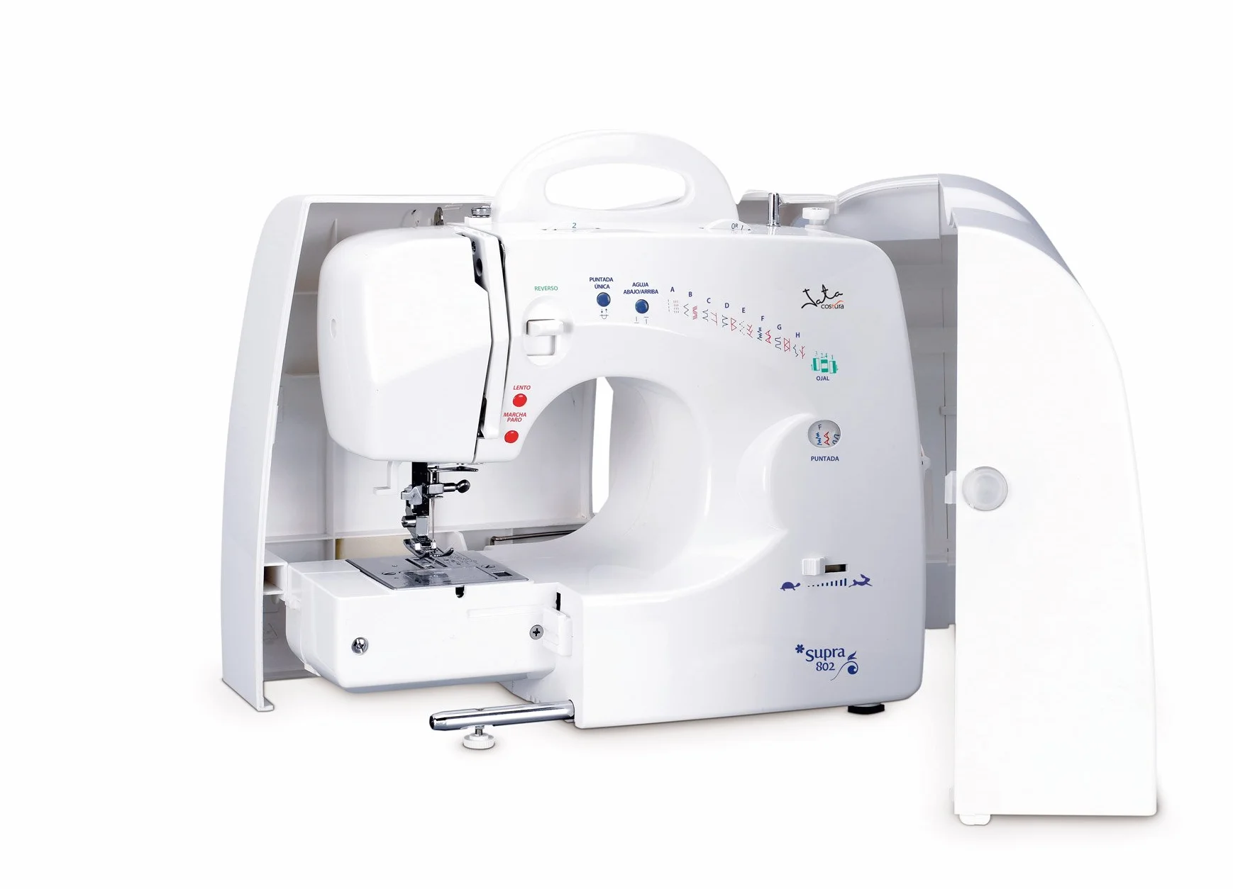 Jata Remalladora OL900 - Hasta 4 hilos, 1 ó 2 agujas, Cortado lateral, Con pedal, Juego completo de accesorios, Ancho de corte regulable