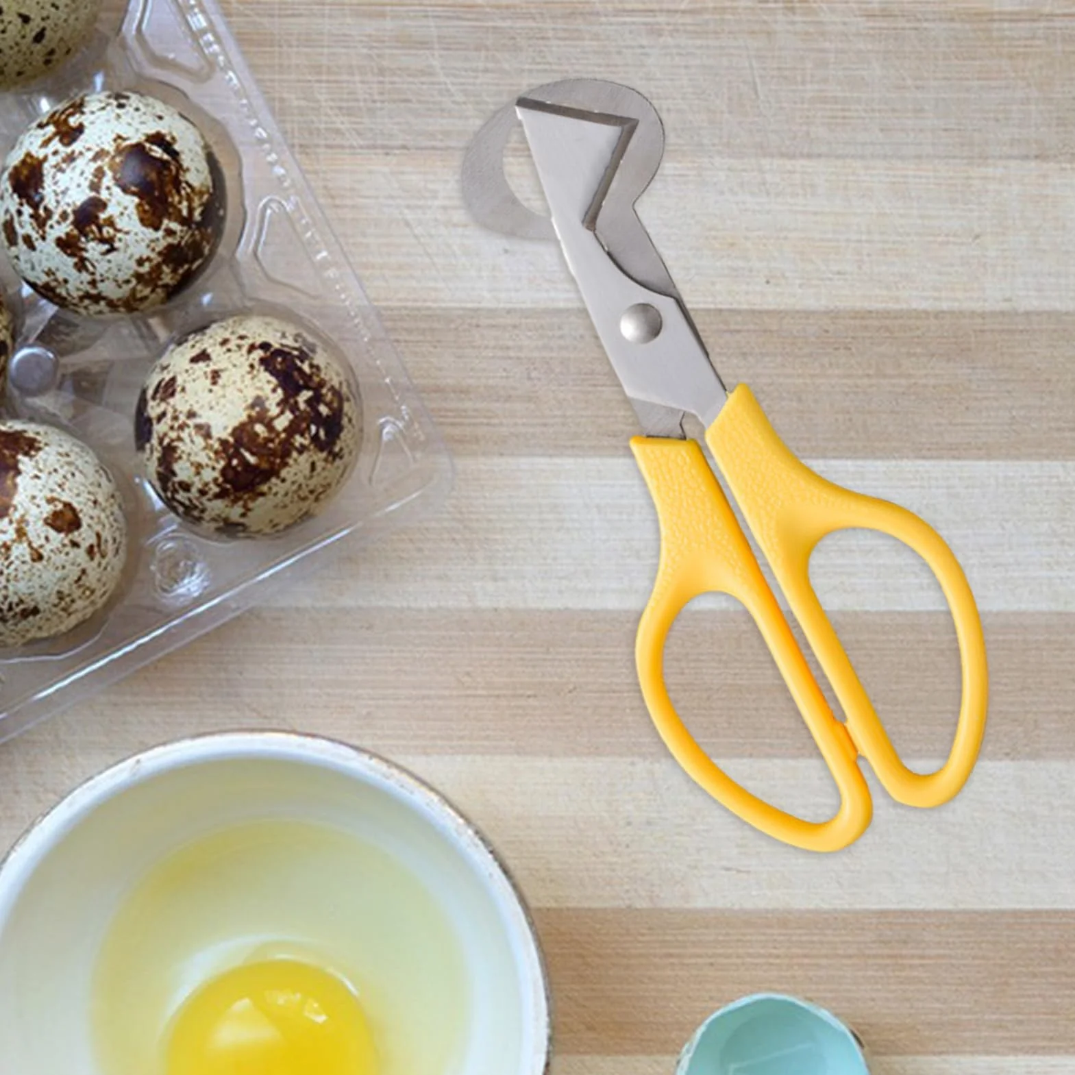 Tijeras de Huevo de Codorniz de Acero Inoxidable, Cortador de Huevos Pequeño