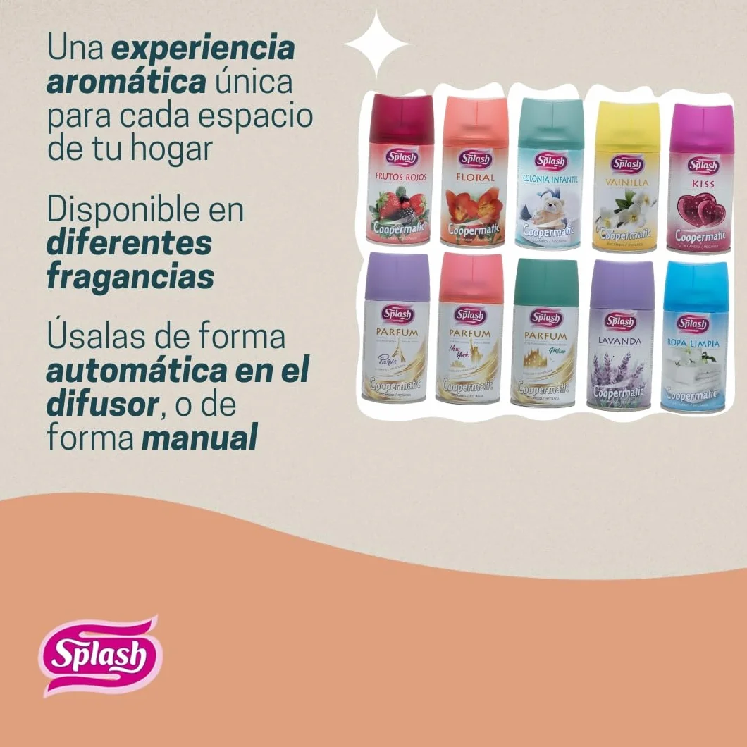 Splash Aerosol Ambientador Coopermatic 250ml
