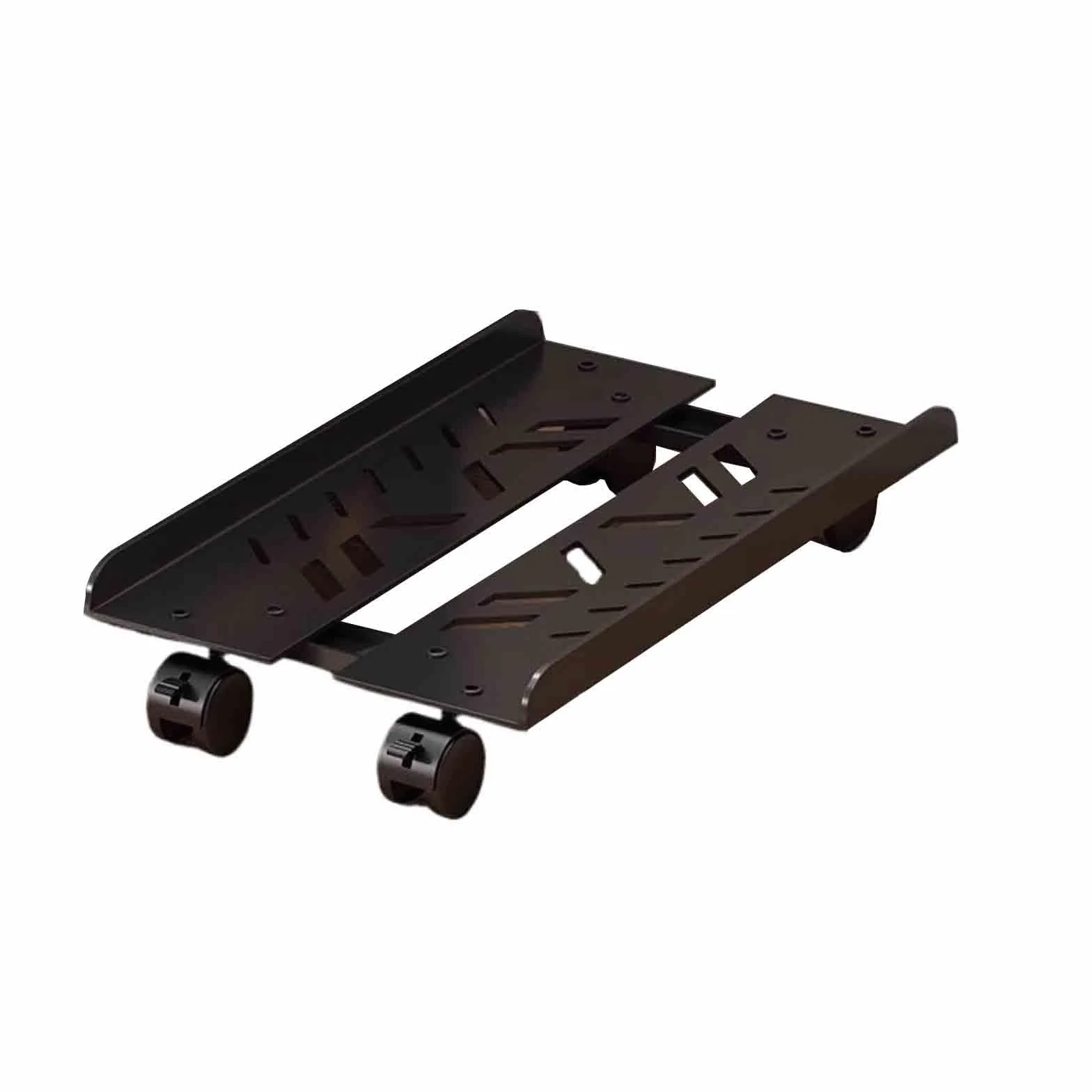 Metal Soporte para CPU Debajo del Escritorio Móvil Soporte para Pc Rotación De 360° Escritorio Carro para Pc para Suelo Disipación De Calor Esports(50 * 26cm,Black - Telescopic)