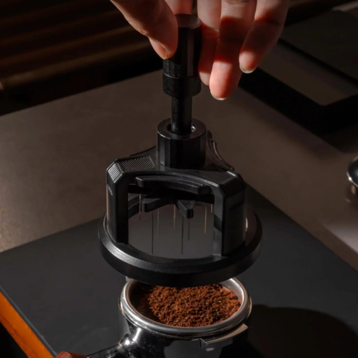 Herramienta WDT de Distribución de Agitador, Altura de Aguja Ajustable, Aleación de Aluminio, Aguja de Acero Inoxidable para Café