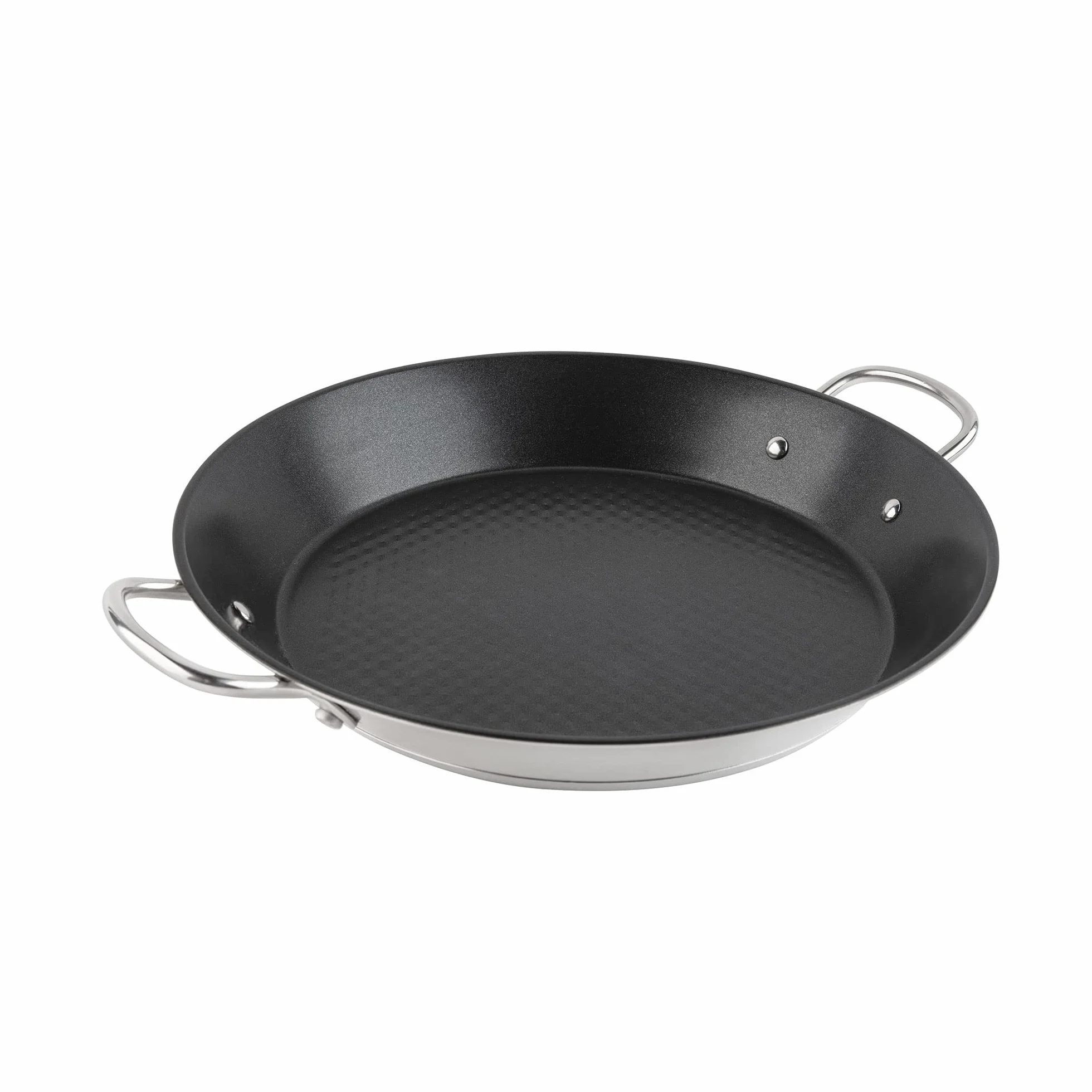 Jata HPAE2132 - Paellera Inducción de Acero Inoxidable, Apta para Todas las Cocinas, también Inducción, Apta para Horno, Recubrimiento Antiadherente, Fácil limpieza, Diámetro de 32 cm