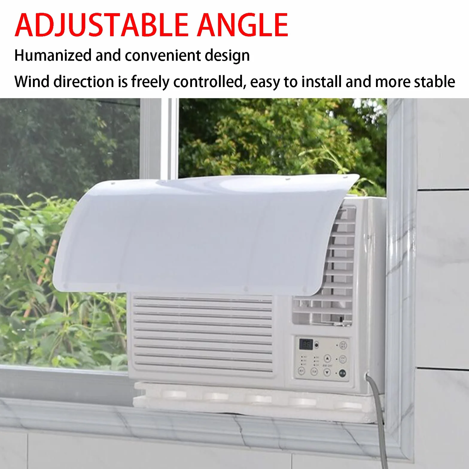 Deflector de aire, deflector de aire acondicionado para unidades de ventana, mejora la circulación de aire acondicionado y calefacción, disponible en invierno y verano.