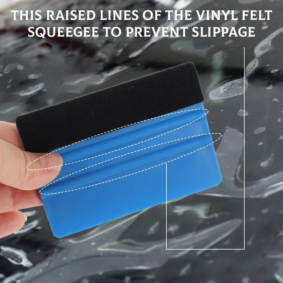 Espátula Vinilo 20 Piezas, Gamuza Suave Fieltro Herramienta para Alisar Envoltura Coche Tinte Ventanas