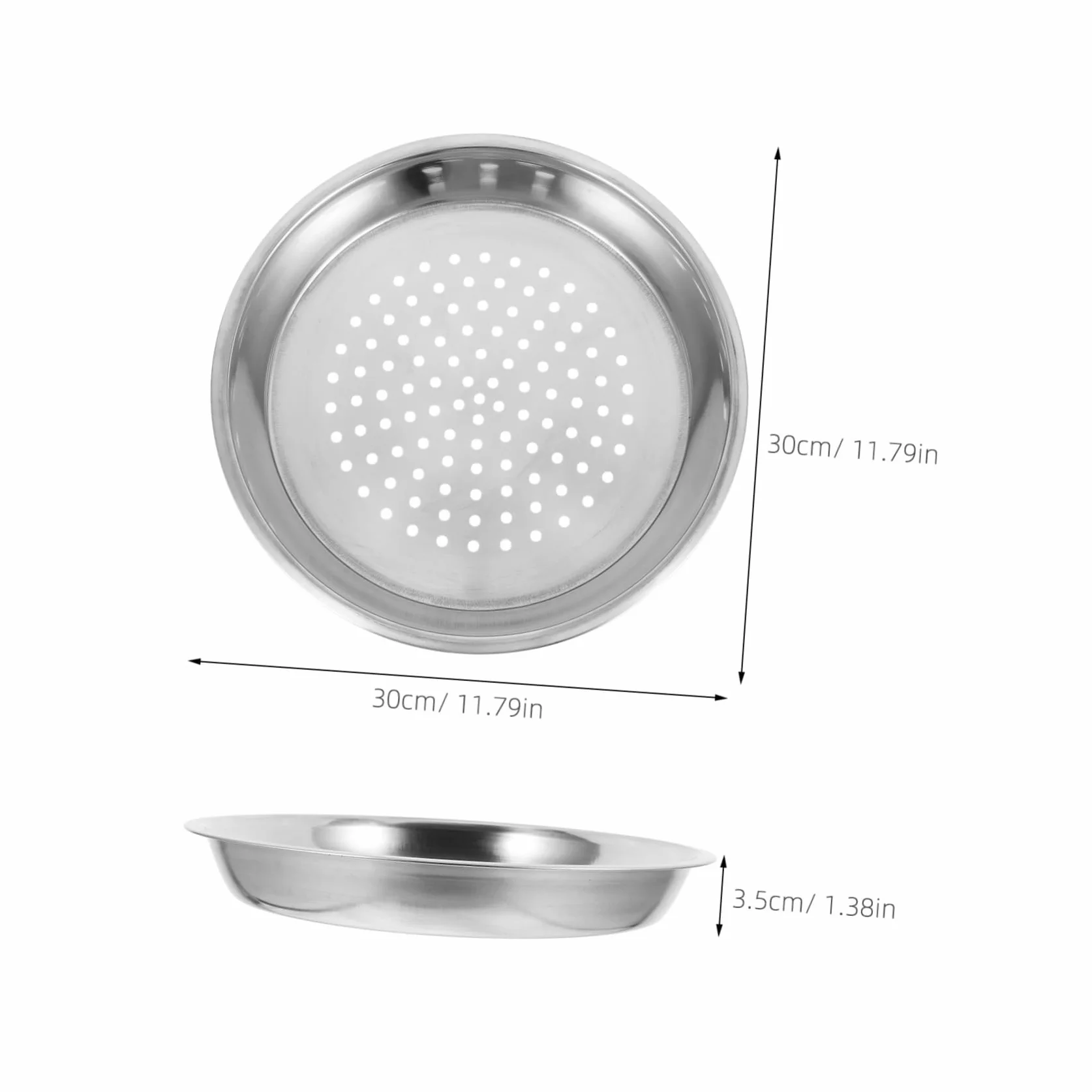 Alipis Bandeja Para Vapor De Acero Inoxidable 30 Cm Cesta De Vapor Para Wok