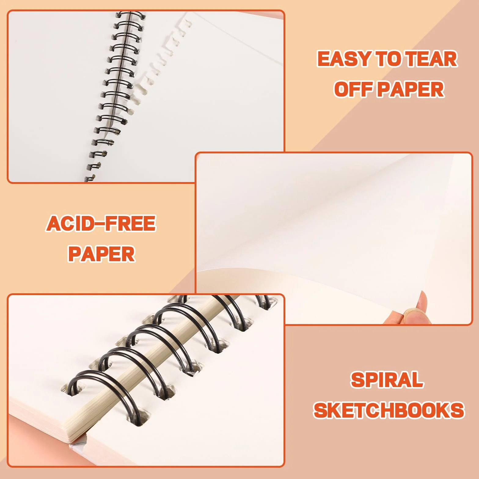 Cuaderno de Dibujo Niños A4 Espiral Bloc Dibujo Regalo Principiantes Pintura