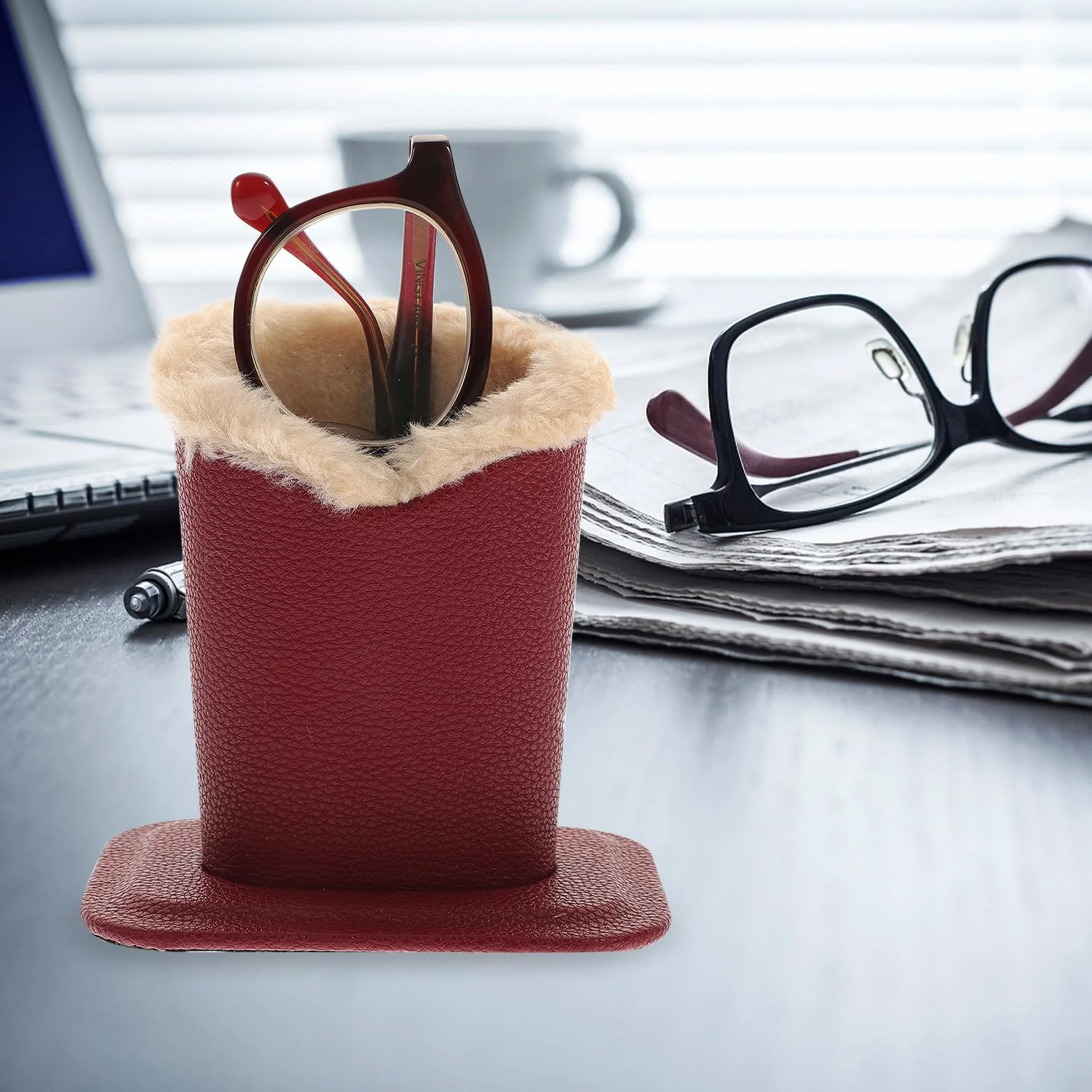 SMASOLO Soporte Vertical para Gafas Forro de Felpa 2 Piezas