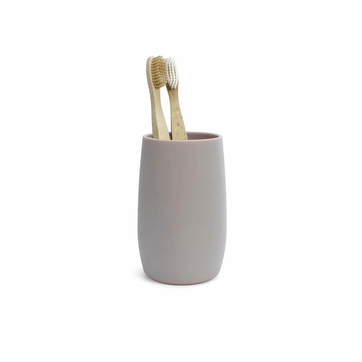 Vaso baño para Cepillo Dientes Serie Glaciar ABS Mate 7.5 cm x 11.5 cm Beige