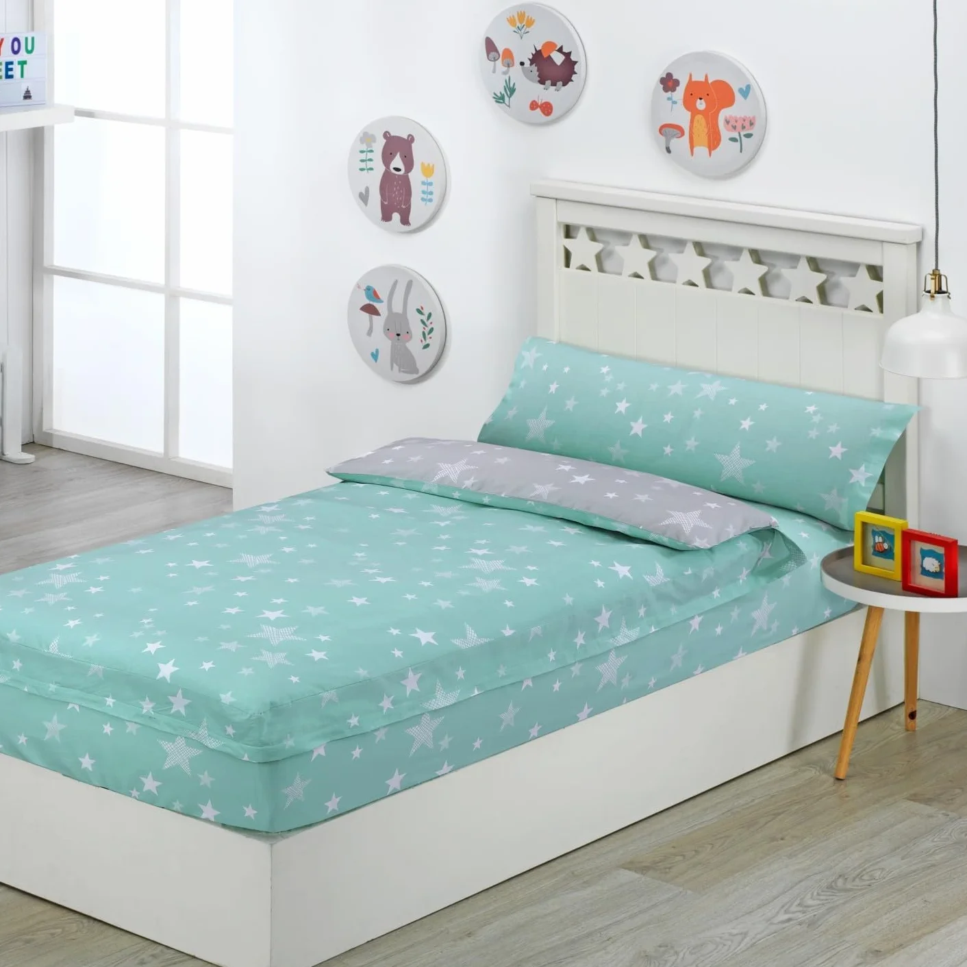 Saco Nordico 4 Estaciones - con Cremallera y Ajustable - Tejido Microfibra Color Agua Talla Cama 90