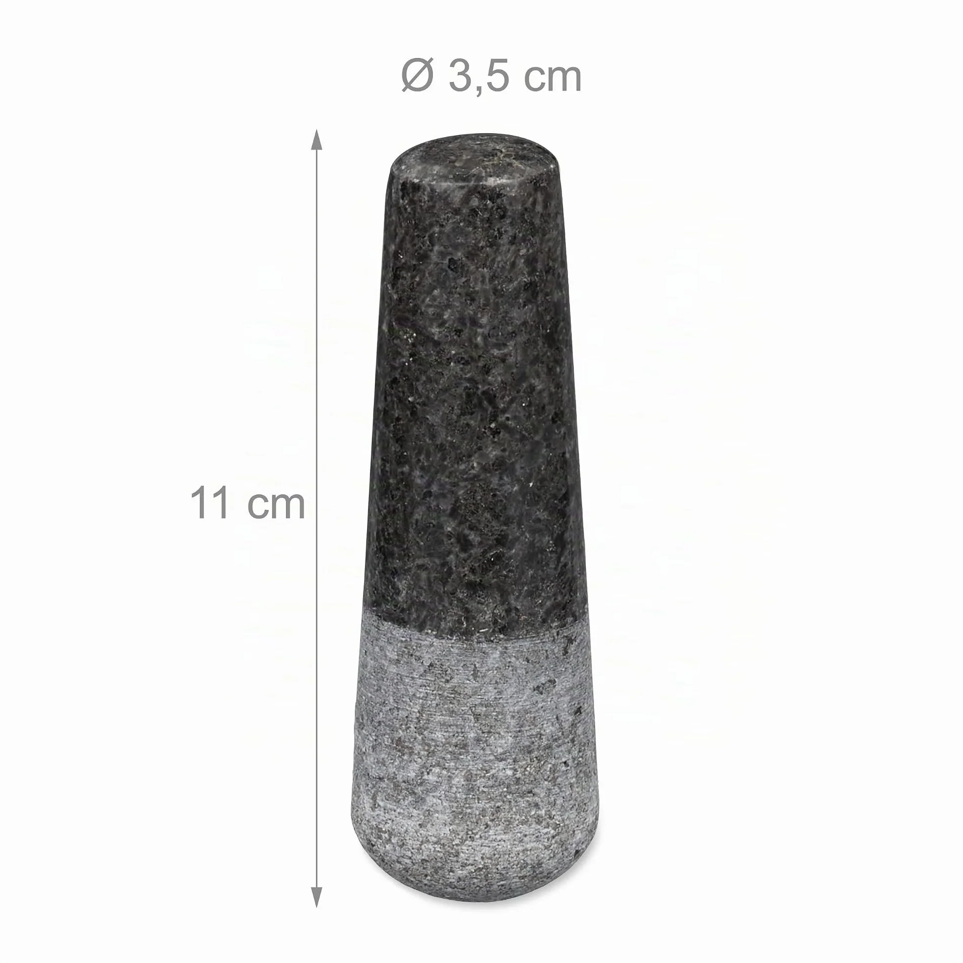 Relaxdays Mortero Granito 8,5cm Ø 100ml Gris Moledor Piedra Pulida