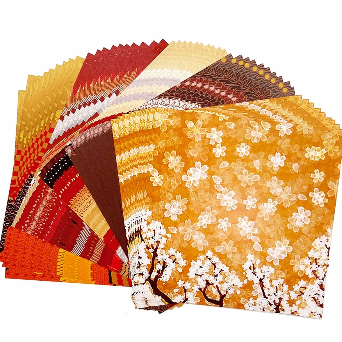 Papel origami japonés 15x15cm doble cara 50 hojas 10 diseños