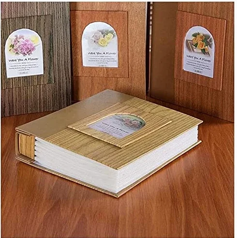 Álbum de Fotos, álbum de Fotos de 6 Pulgadas, álbum de graduación para Estudiantes y Parejas, clásico, con Vetas de Madera (Color: n.º 1)