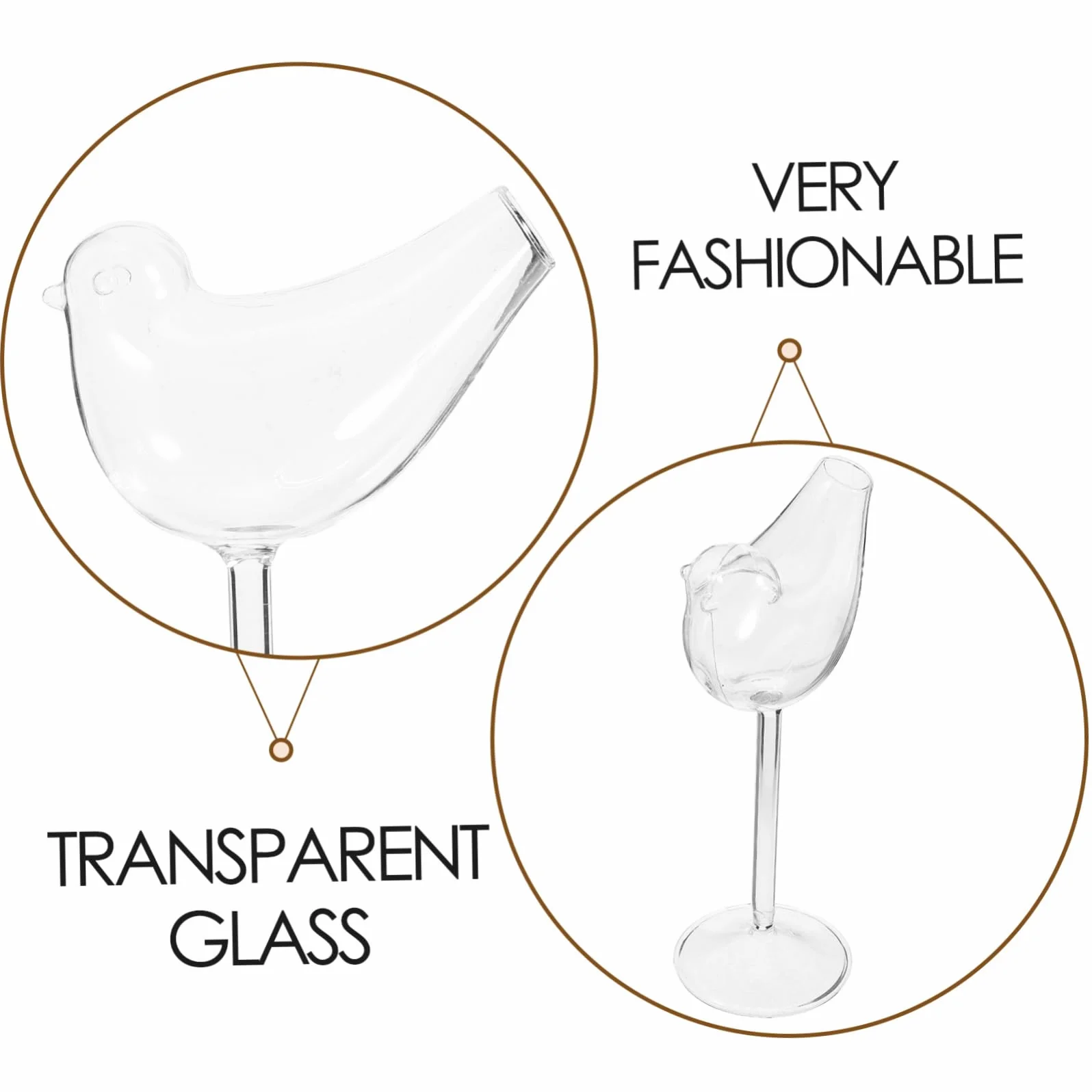 Cabilock Juego de Cuatro Copas de Cóctel de Vidrio Ahumado para Brandy y Vino Tinto, Elegantes y Modernas para Fiestas y Restaurantes