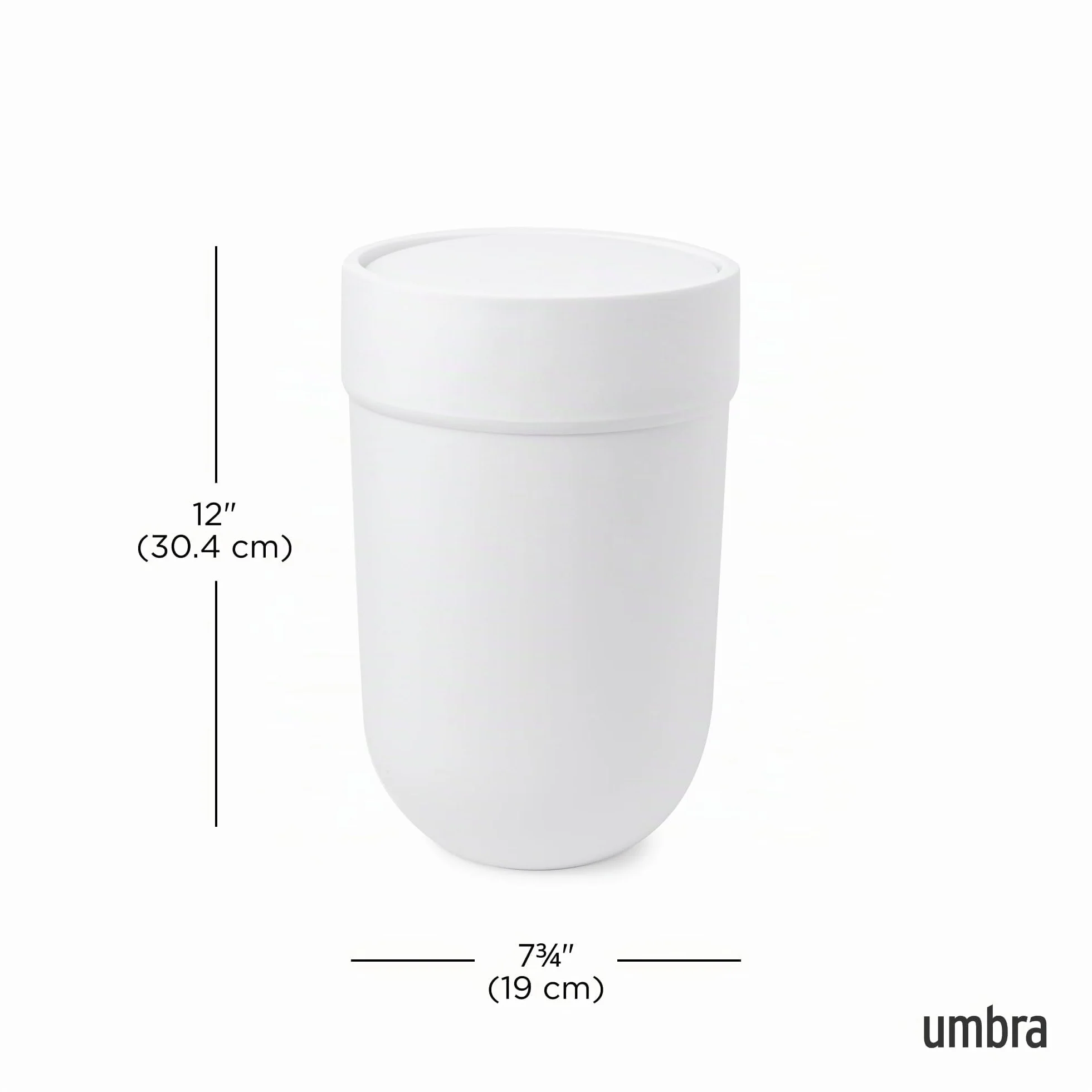 Umbra Touch Bote de basura para baño 6 litros Blanco