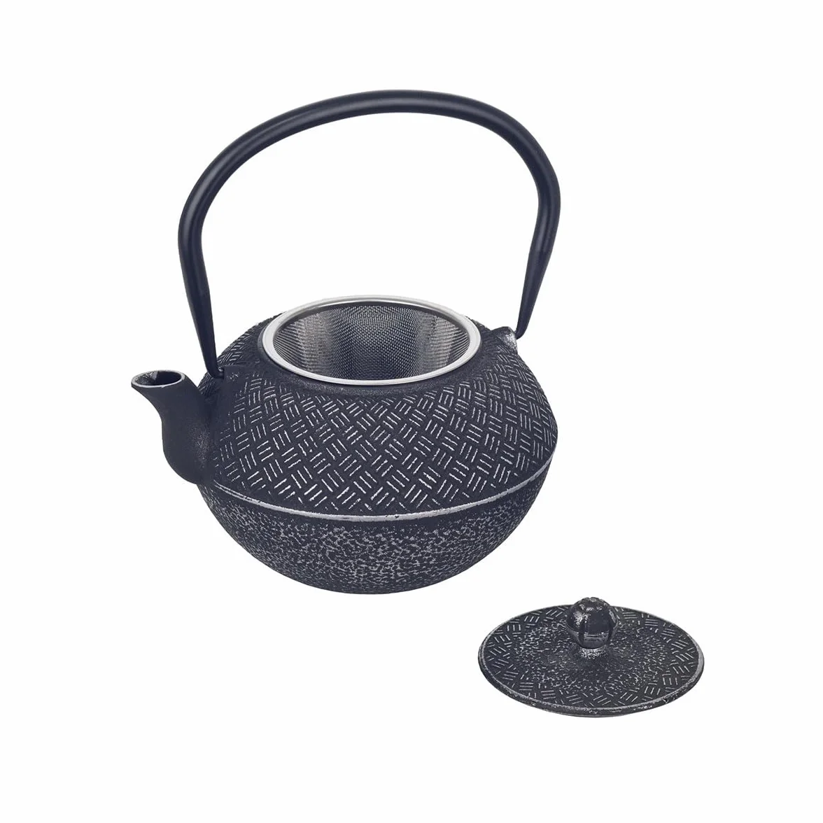 Signes Grimalt By SIGRIS - Tetera 1 litro Negro de Hierro Colado | Tetera Tetera De Hierro Tetera China 12x15x17cm