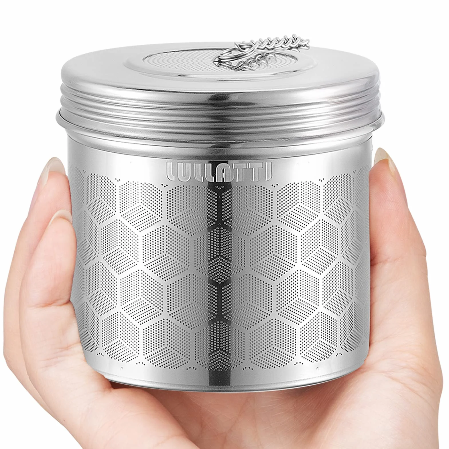 Infusor de bolas de té extra grande para jarra (paquete de 2), acero inoxidable 18/8, colador de té de malla extrafina, perfecto para preparar hierbas, té helado, café, sopa de cocina